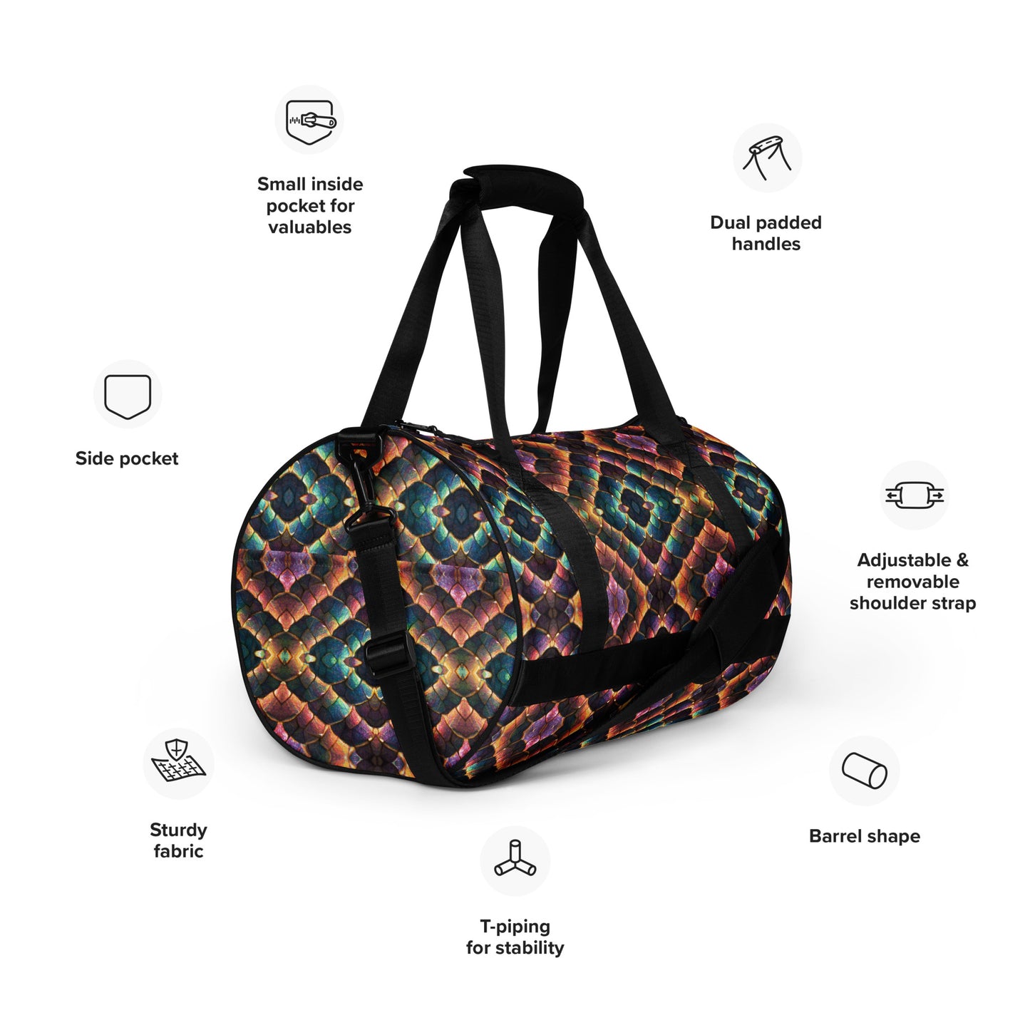 Joannesong, the Prismatic Wilderness Muse gym bag