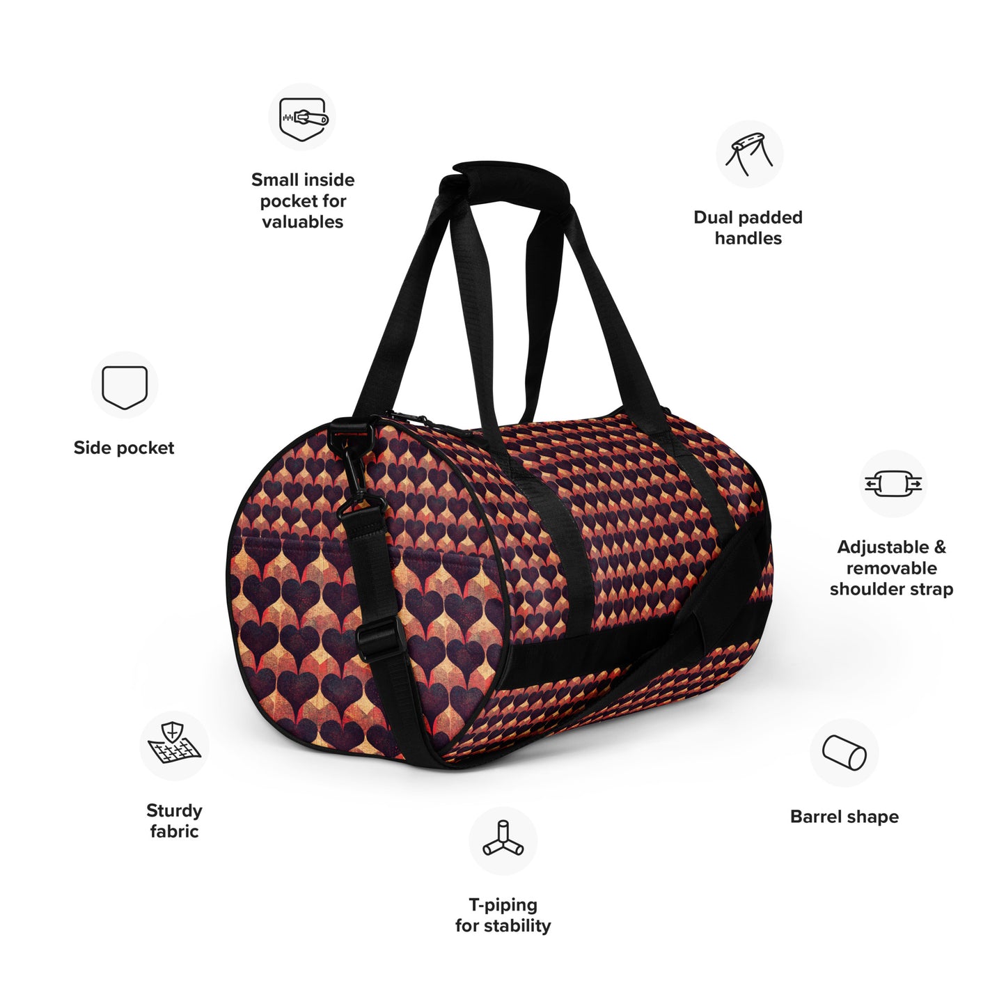 Loves Tapestry gym bag