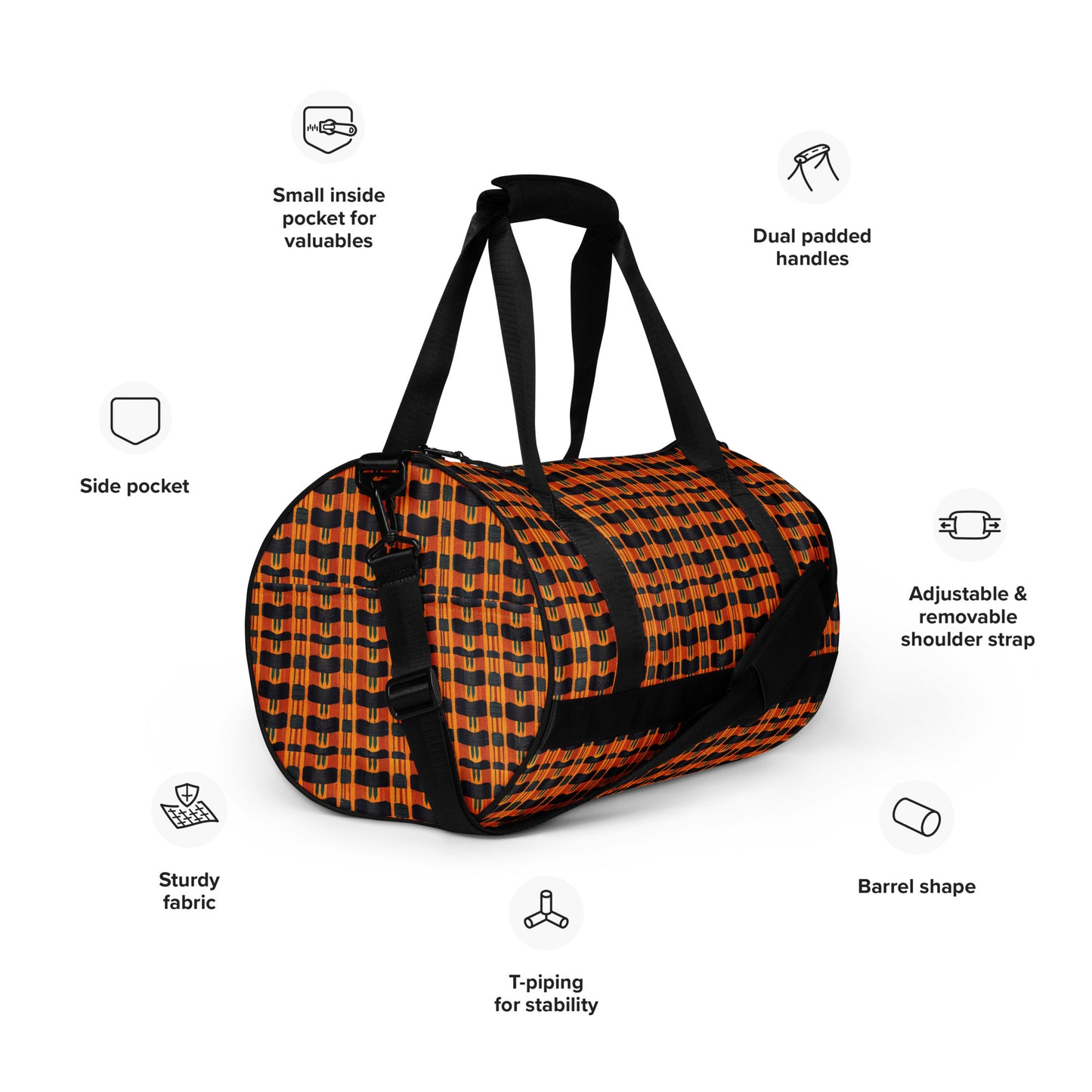 Lusaka Loomed Landscape  gym bag