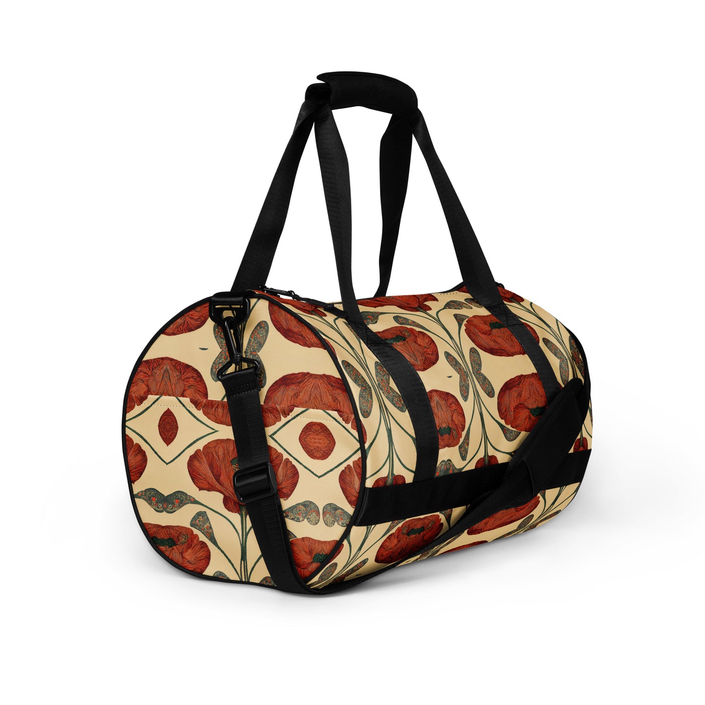 Poppies for Klimt gym bag