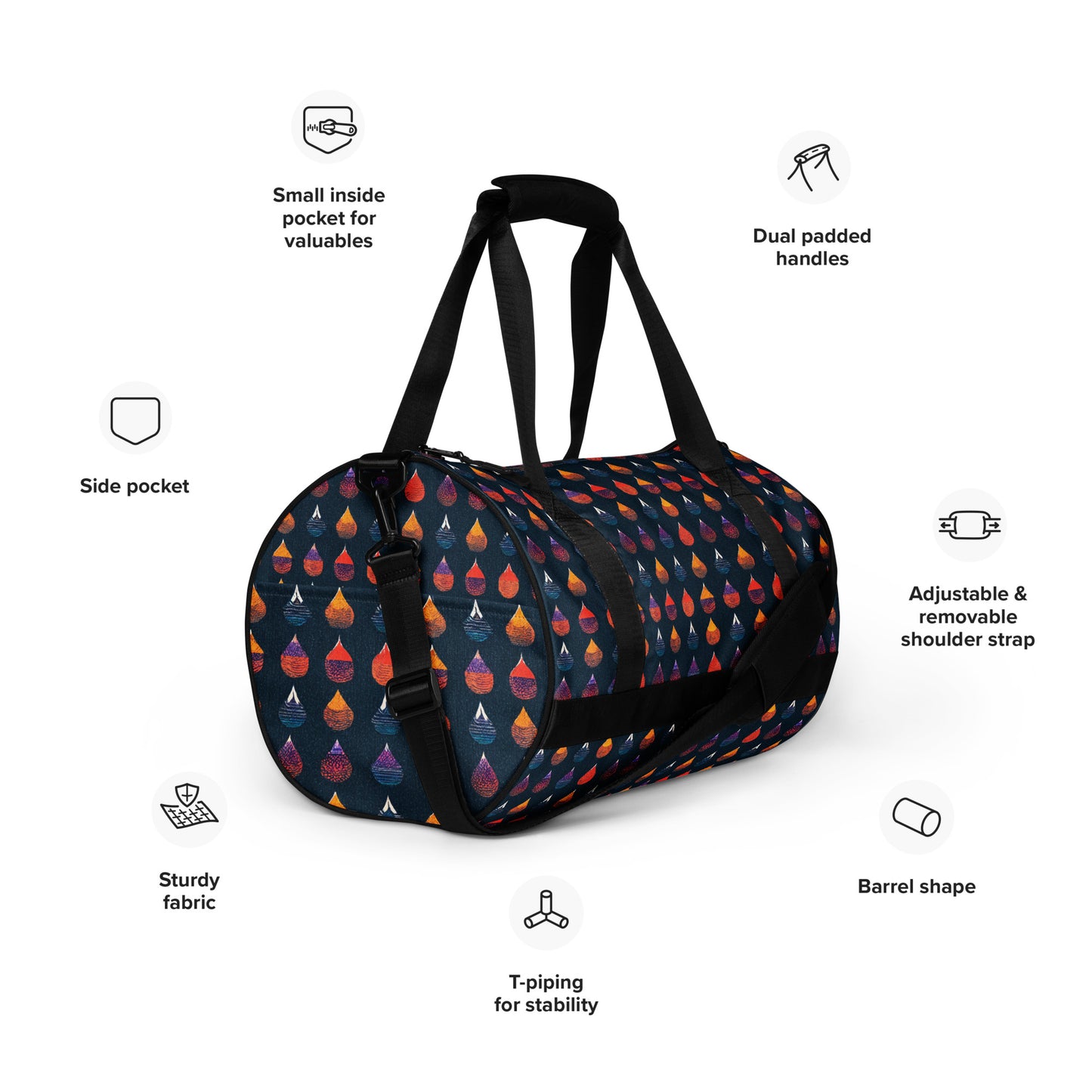 Prismatic Precipitation gym bag