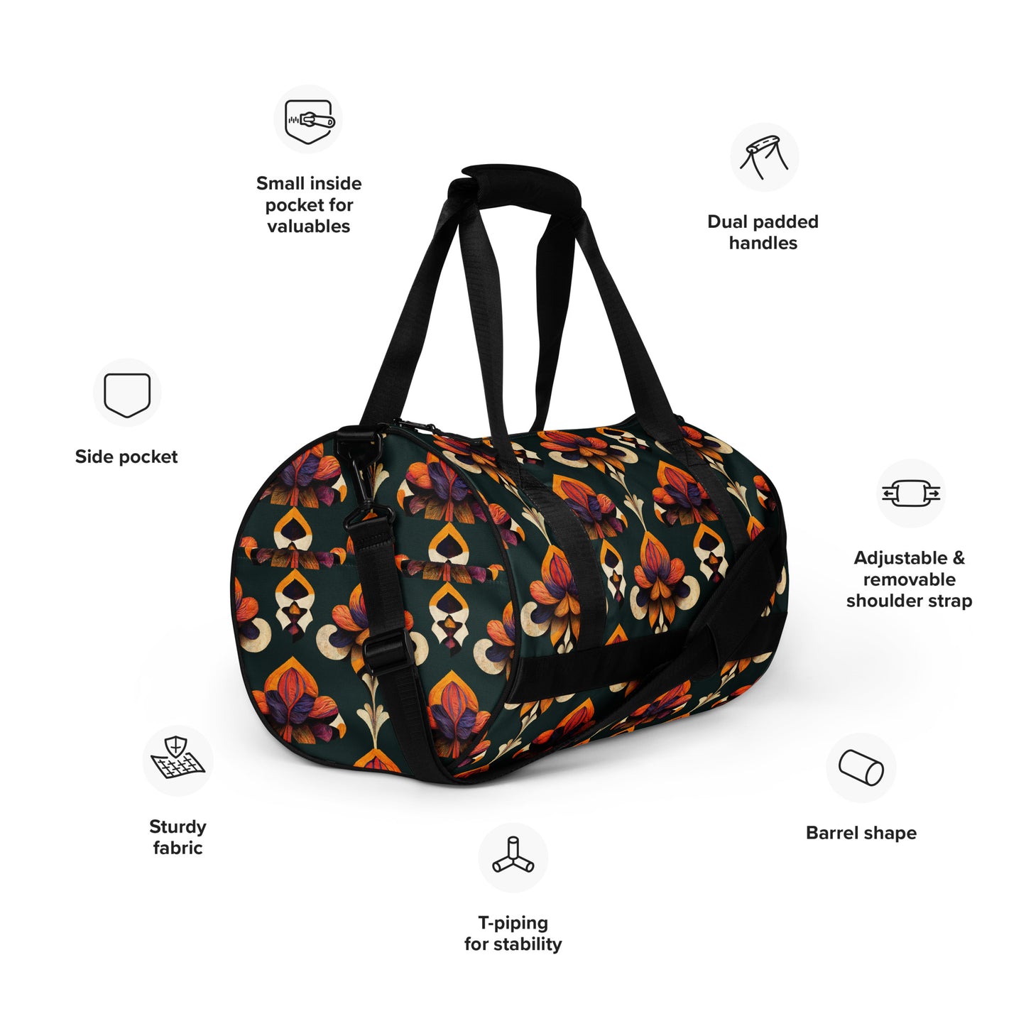 Taza’s Radiant Petals gym bag