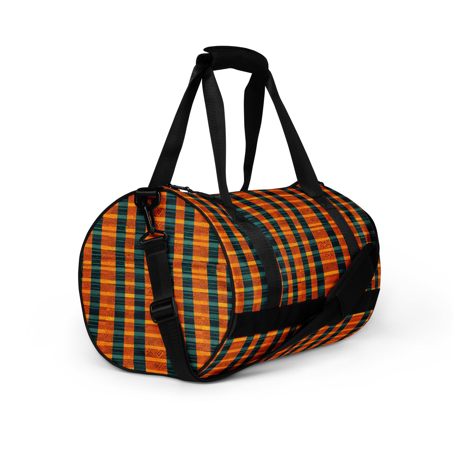 Teal & Tangerine Tapestry gym bag