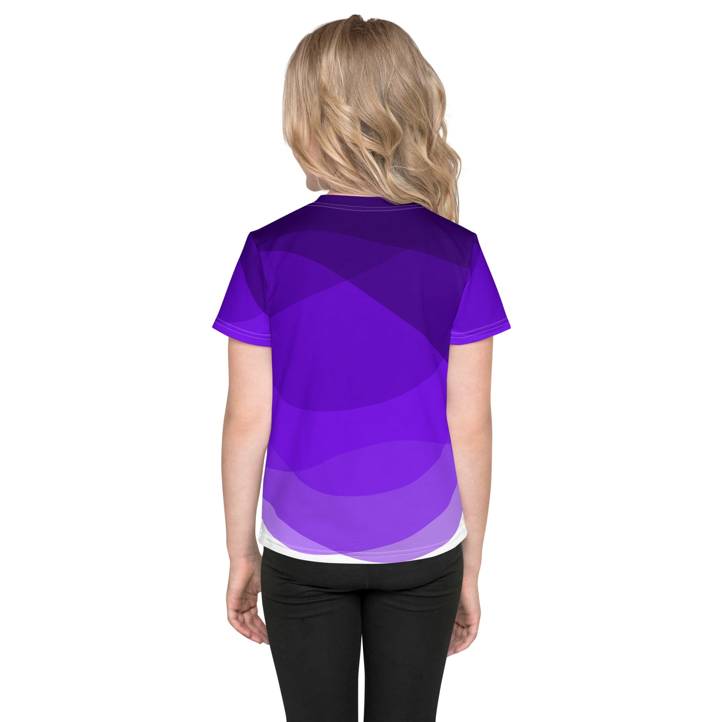 Violet Swirls Kids crew neck t-shirt