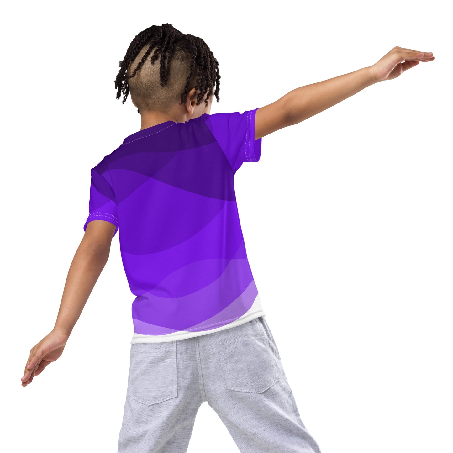 Violet Swirls Kids crew neck t-shirt