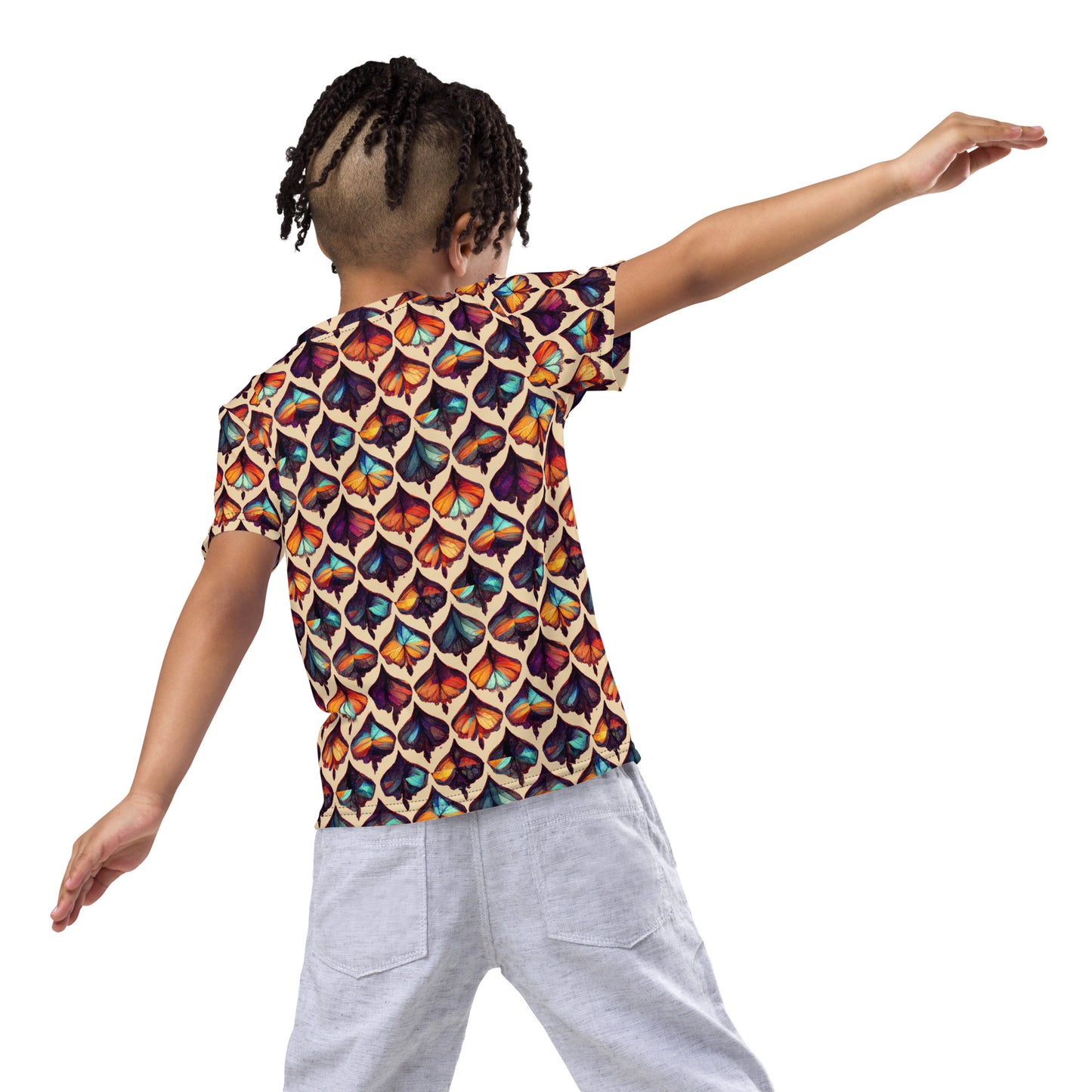 Butterfly Kaleidoscope Boy’s crew neck t-shirt