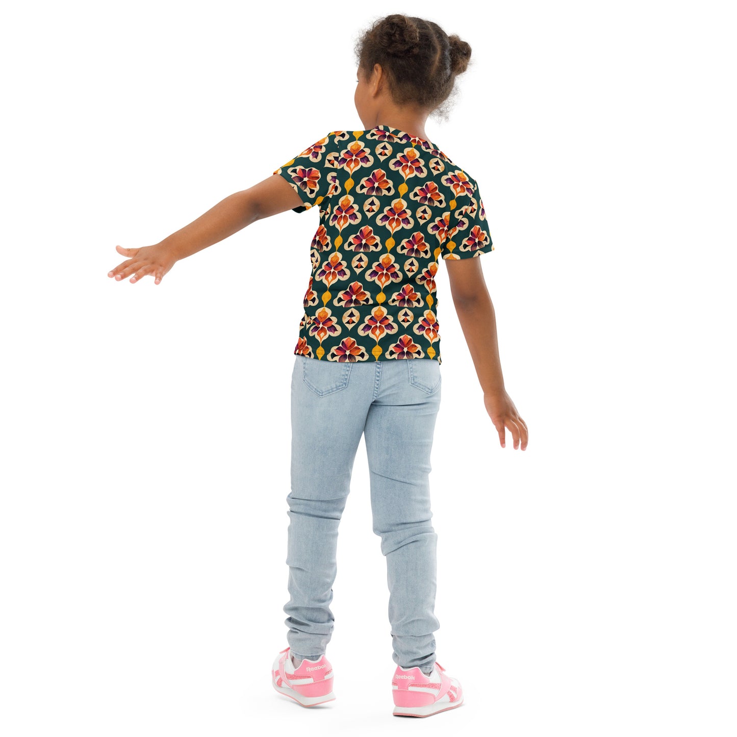 Ifrane’s Rainbow Blossoms Girl’s crew neck t-shirt