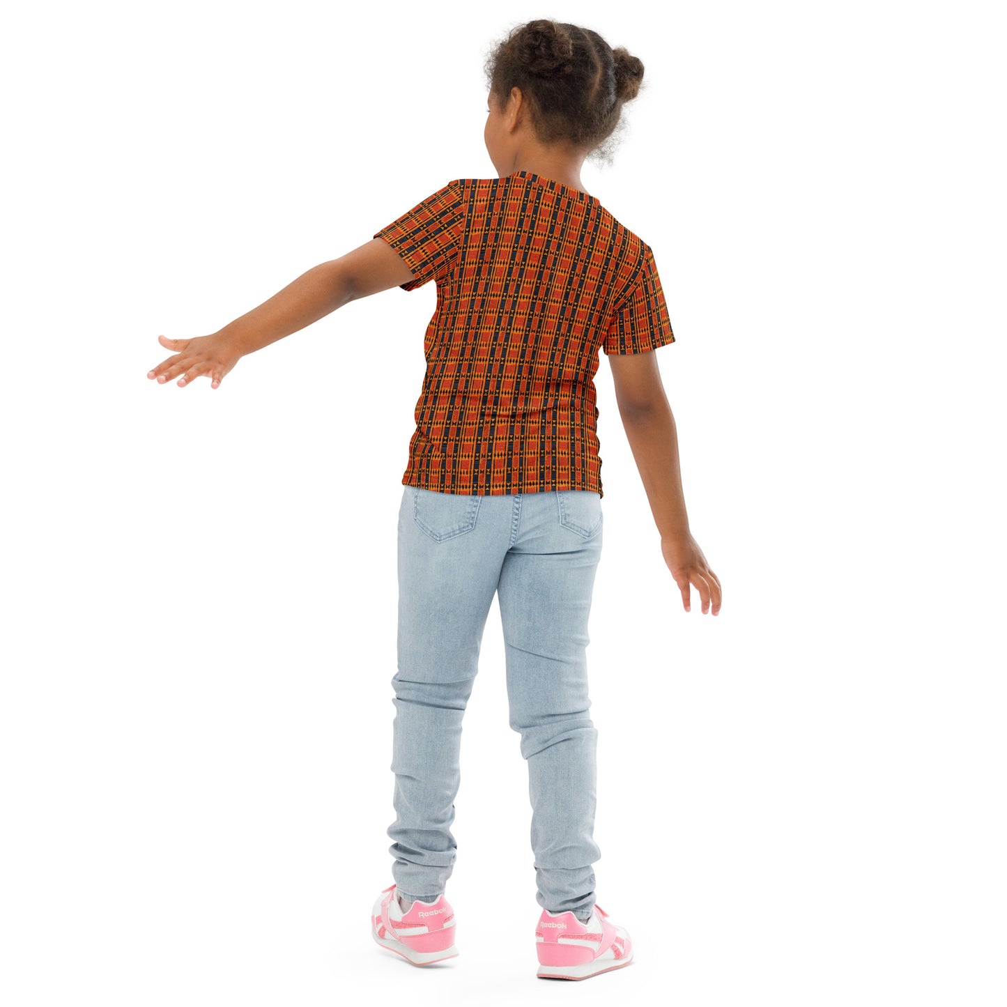 Maasai Stripe Mirage Girl’s crew neck t-shirt