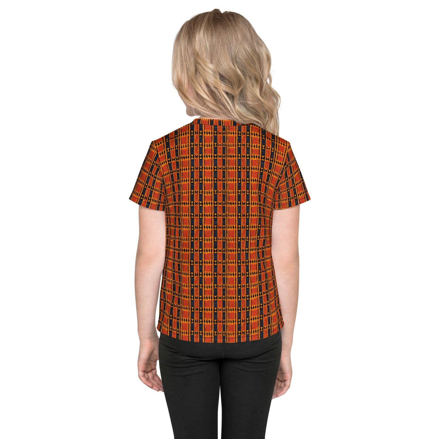 Maasai Stripe Mirage Girl’s crew neck t-shirt