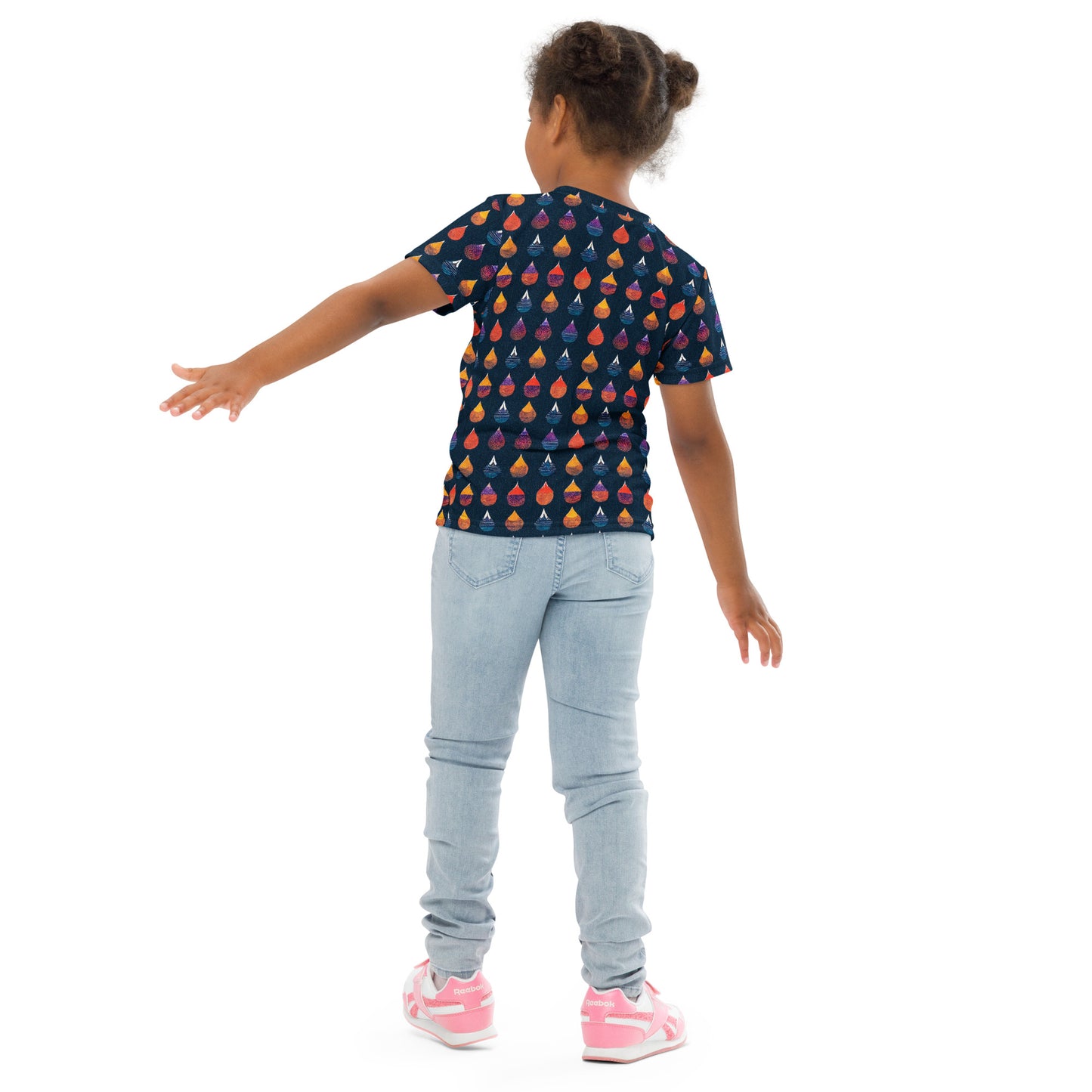 Prismatic Precipitation Girl’s crew neck t-shirt