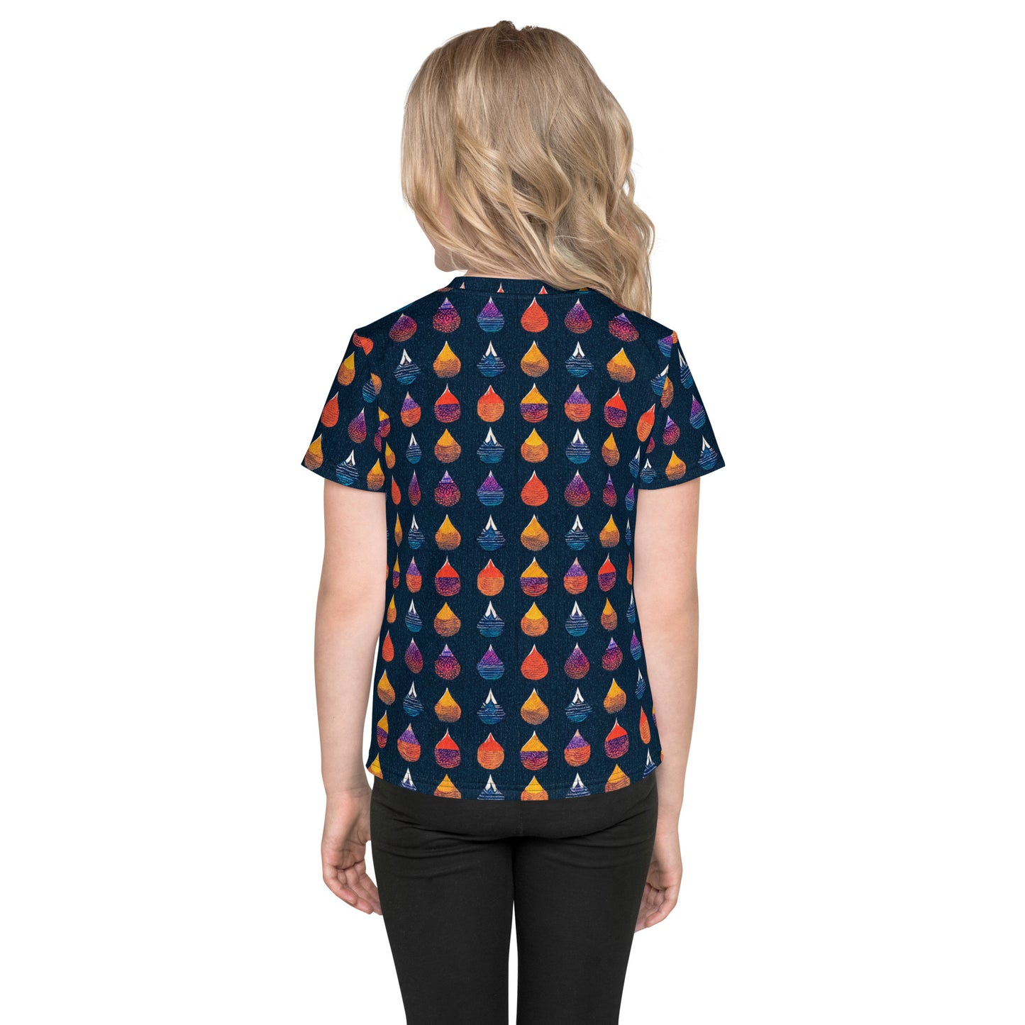 Prismatic Precipitation Girl’s crew neck t-shirt