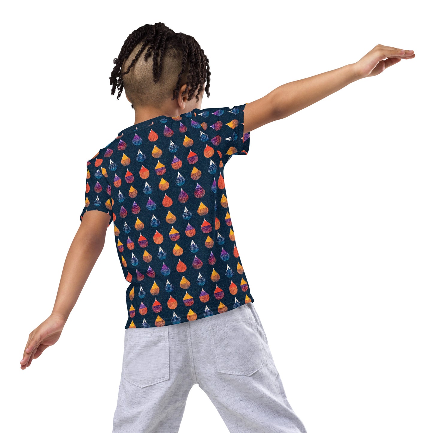 Prismatic Precipitation Boy’s crew neck t-shirt