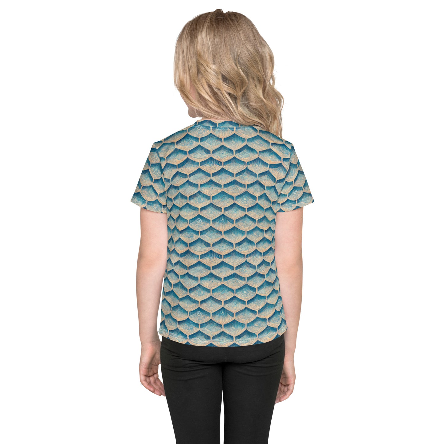 Seafoam Scales Girl’s crew neck t-shirt