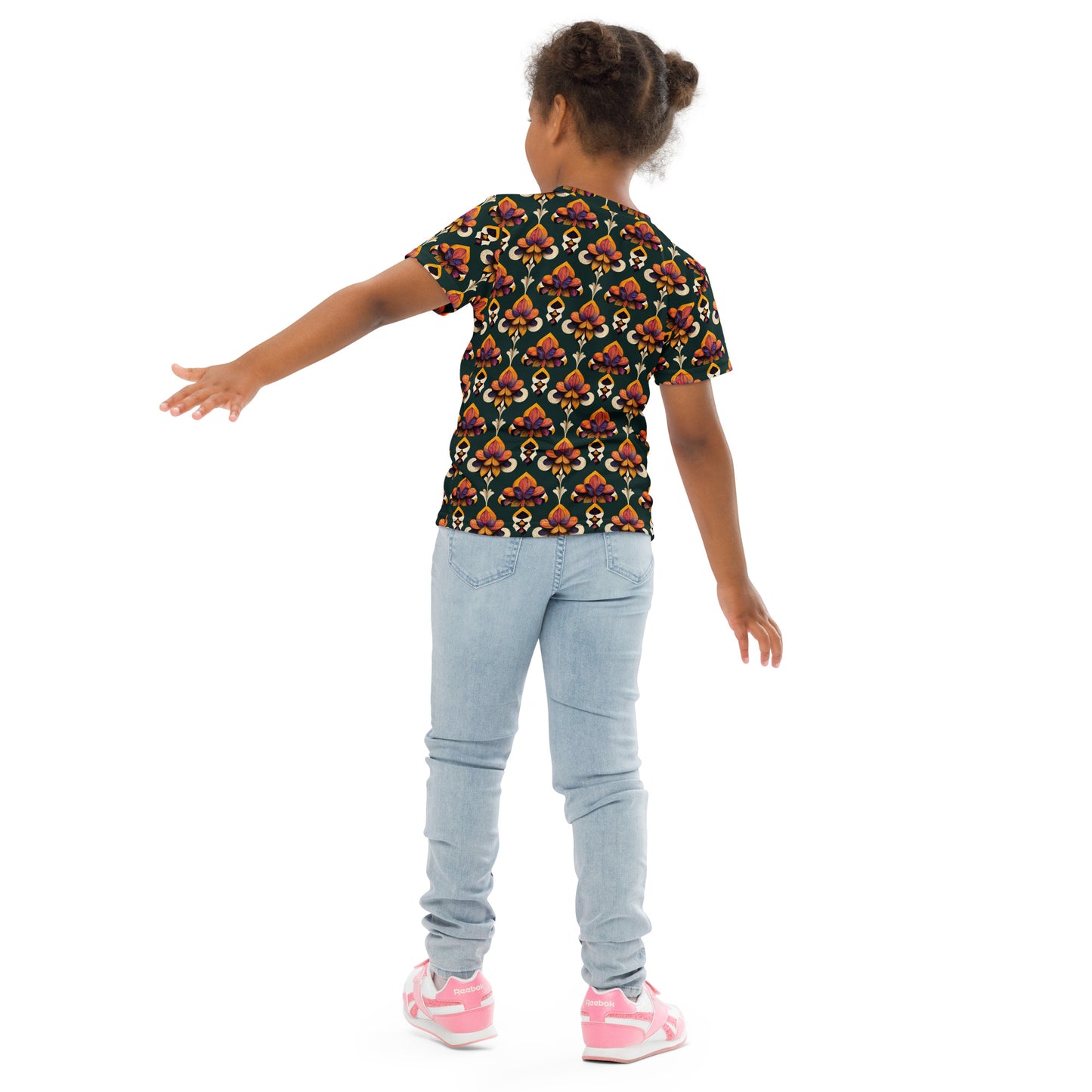 Taza’s Radiant Petals Girl’s crew neck t-shirt