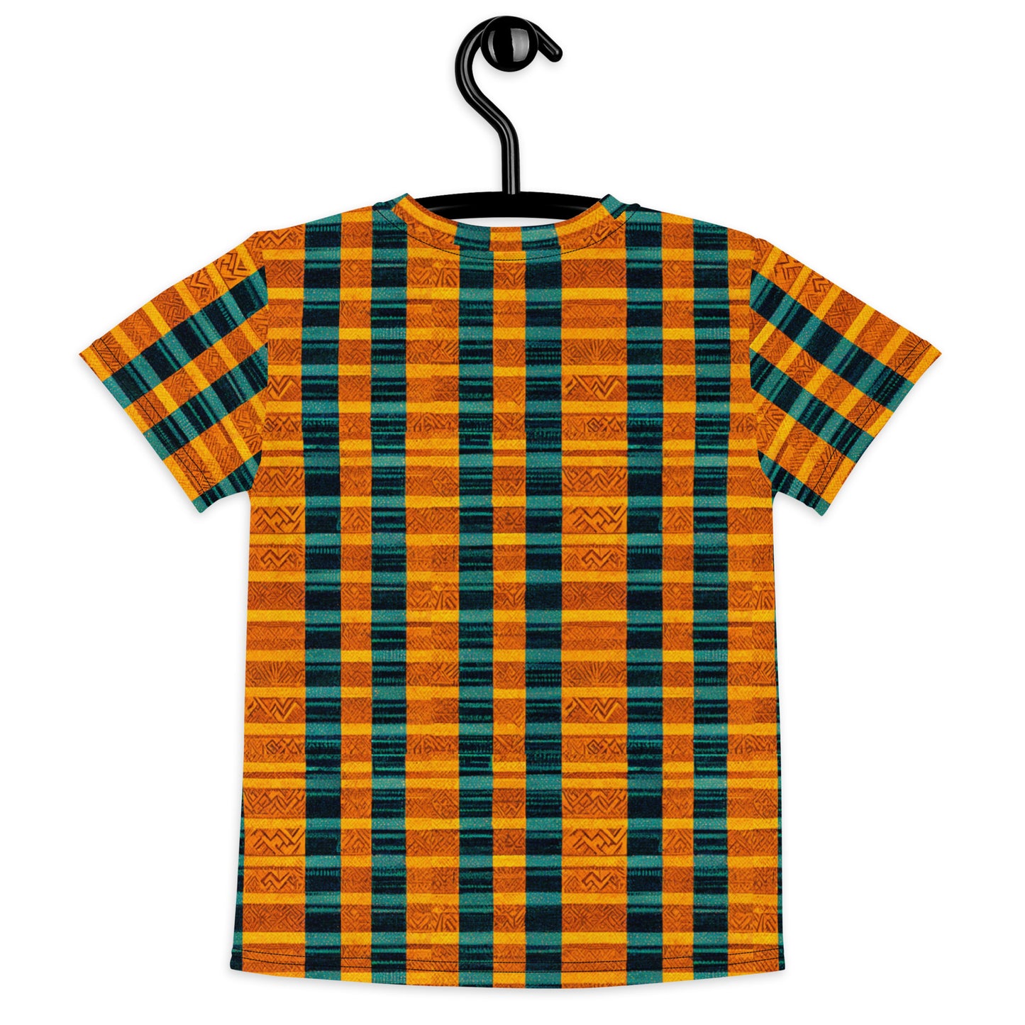 Teal & Tangerine Tapestry Boy’s crew neck t-shirt