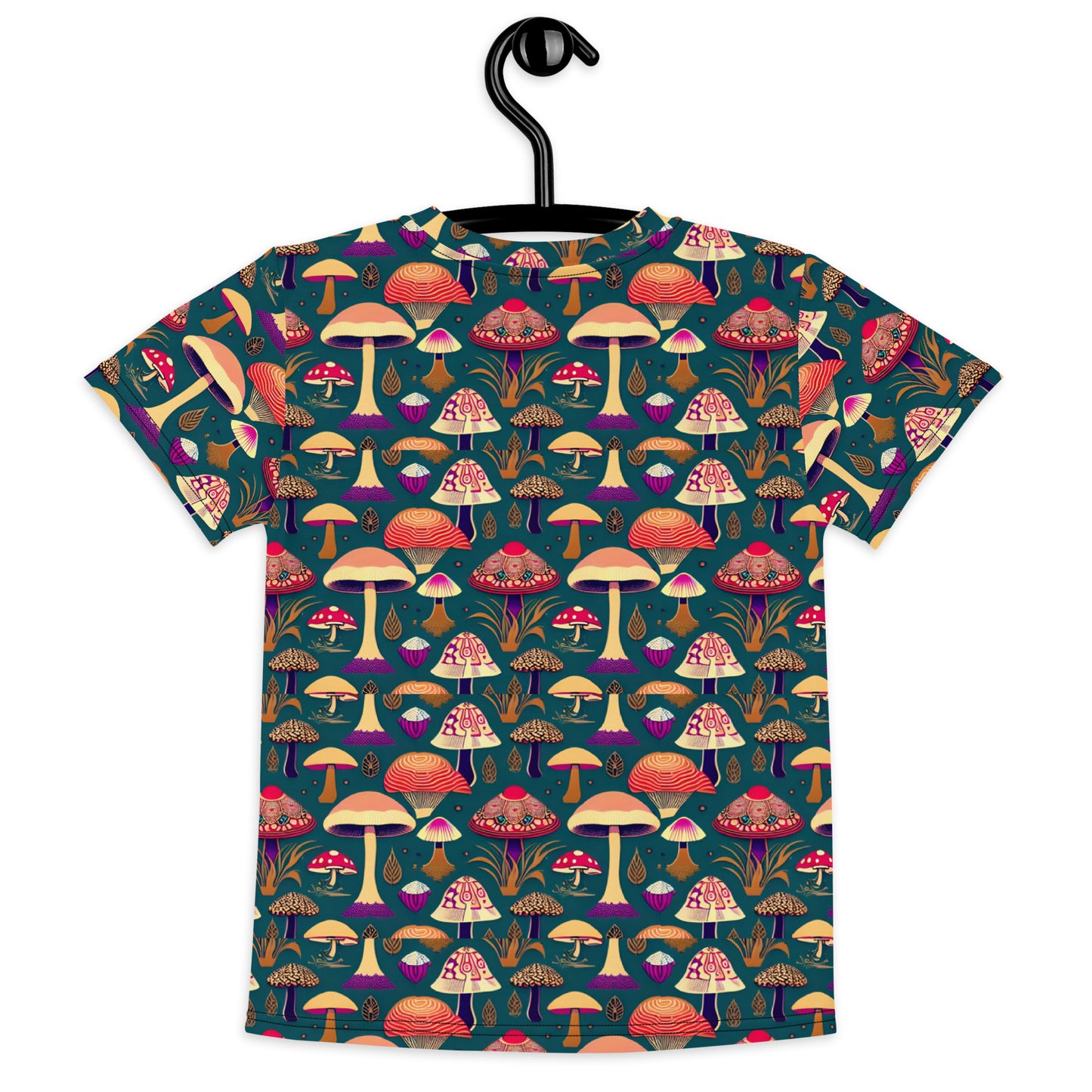 Whimsical Mushrooms In Color Girl’s crew neck t-shirt