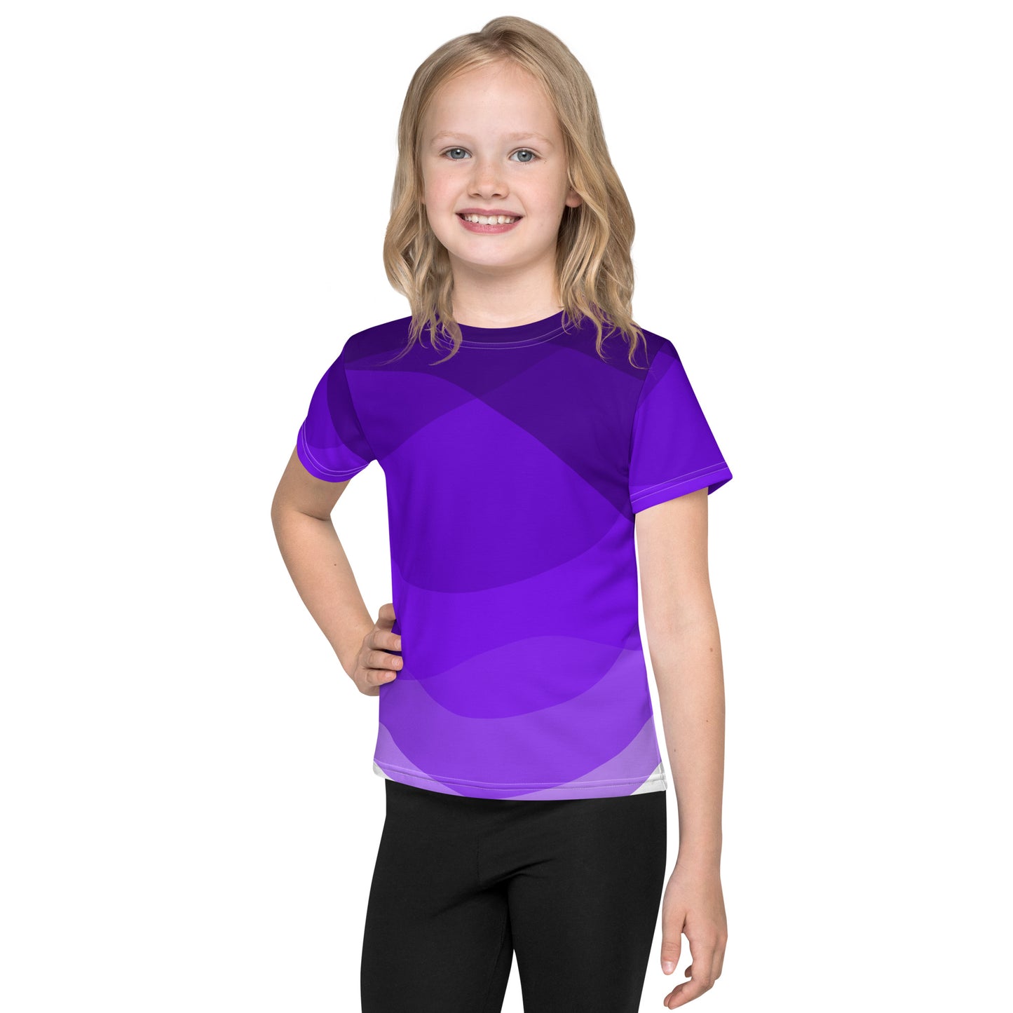 Violet Swirls Kids crew neck t-shirt