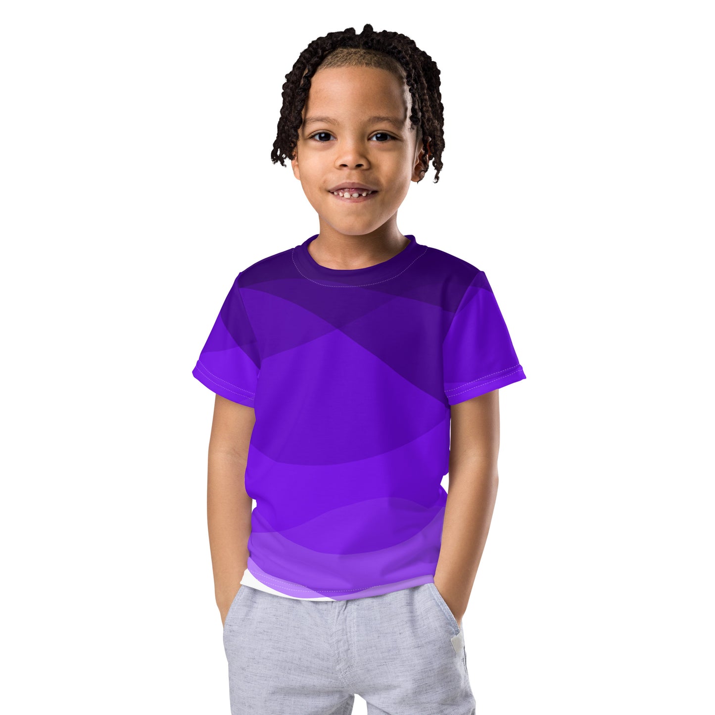 Violet Swirls Kids crew neck t-shirt