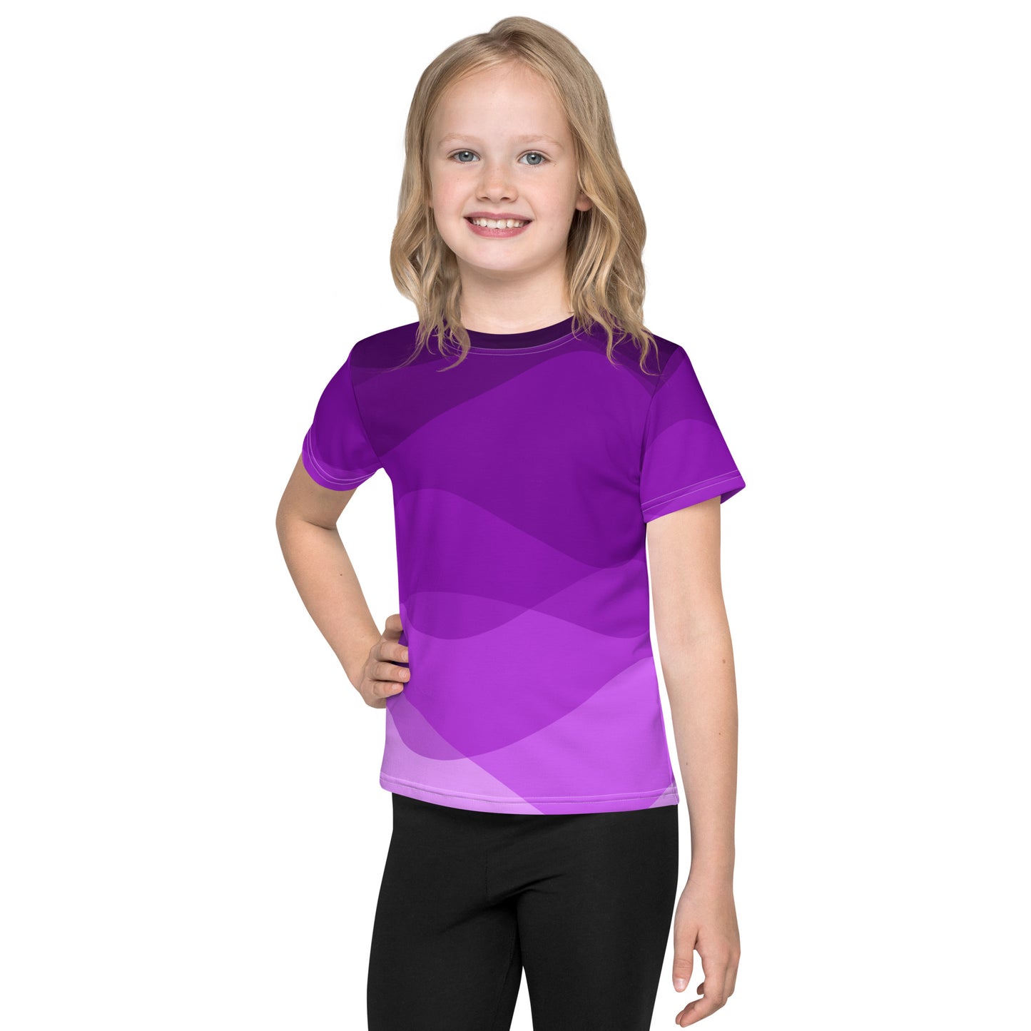 Plum Waves Kids crew neck t-shirt