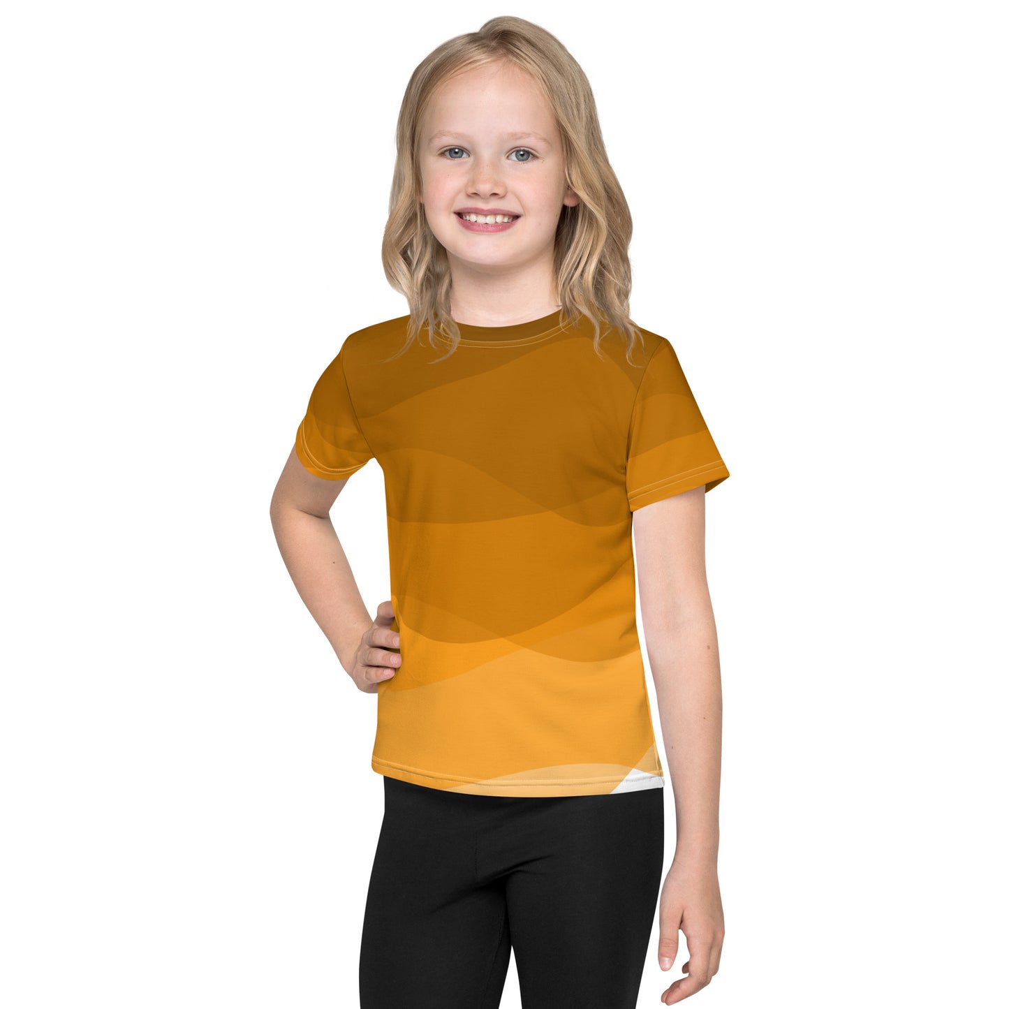 Tangerine Whirlpool Kids crew neck t-shirt