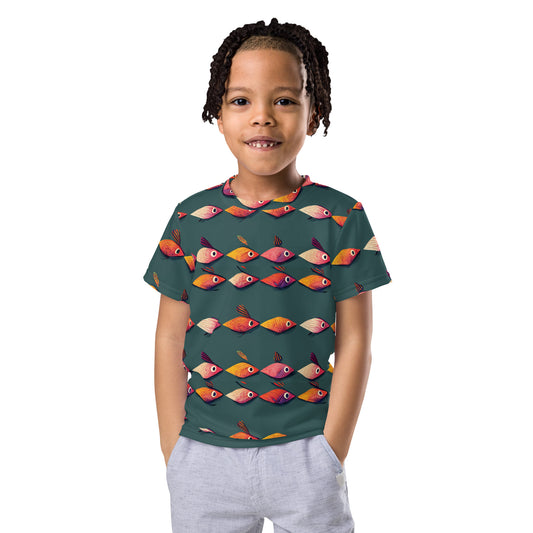 Brilliant Fish Brigade Kids crew neck t-shirt