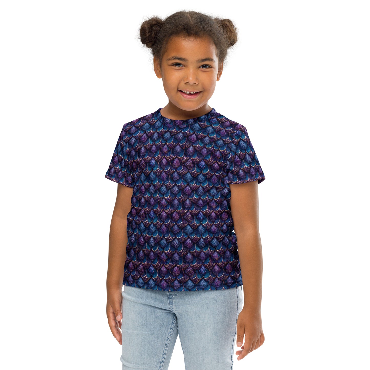 Luminosa, the Radiant Amethyst Drakon Girl’s crew neck t-shirt