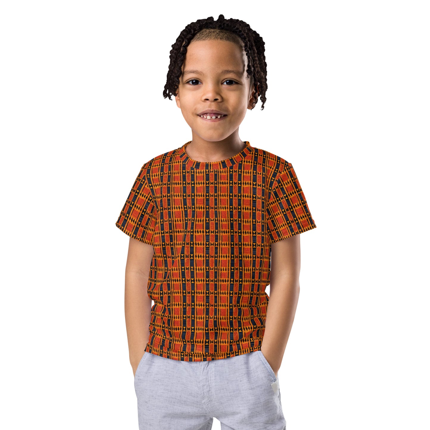 Maasai Stripe Mirage Boy’s crew neck t-shirt