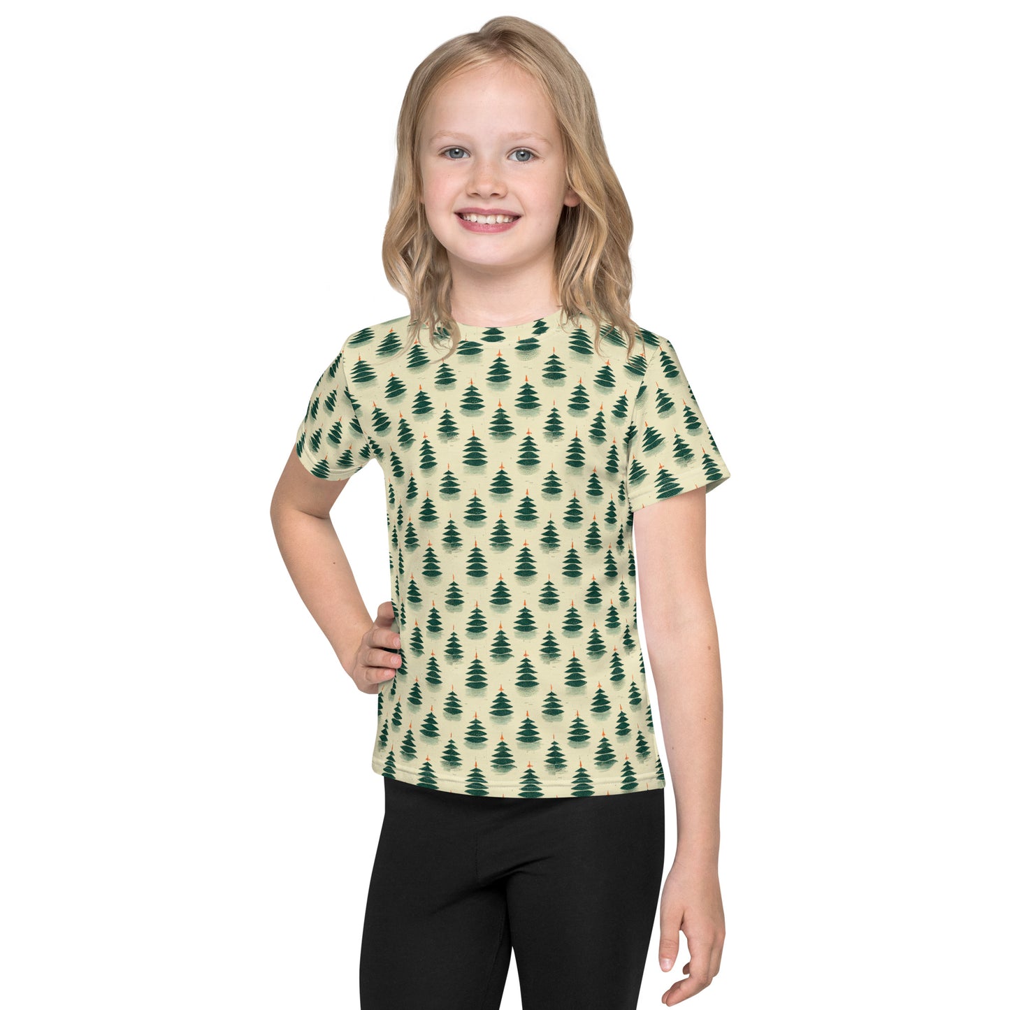 Merry Pine Parade Girl’s crew neck t-shirt