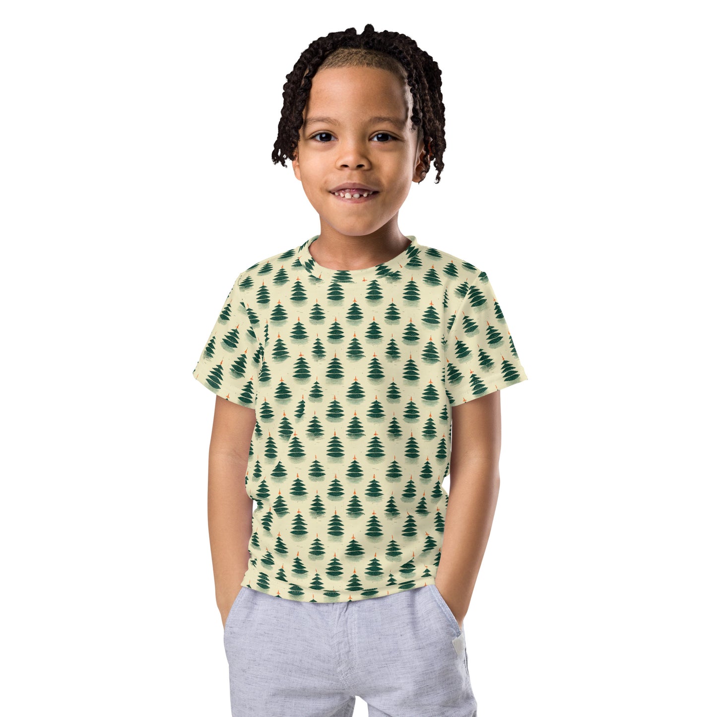 Merry Pine Parade Boy’s crew neck t-shirt