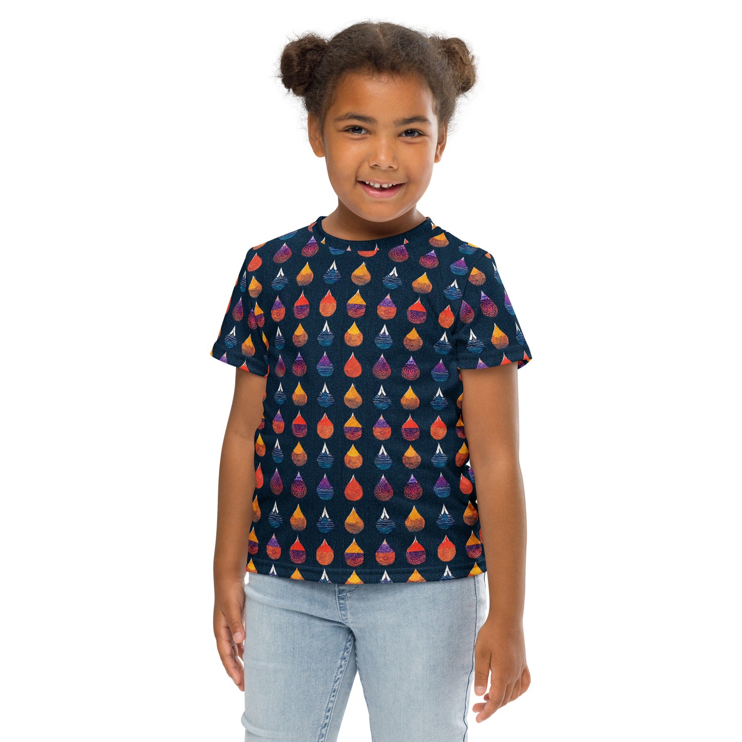 Prismatic Precipitation Girl’s crew neck t-shirt