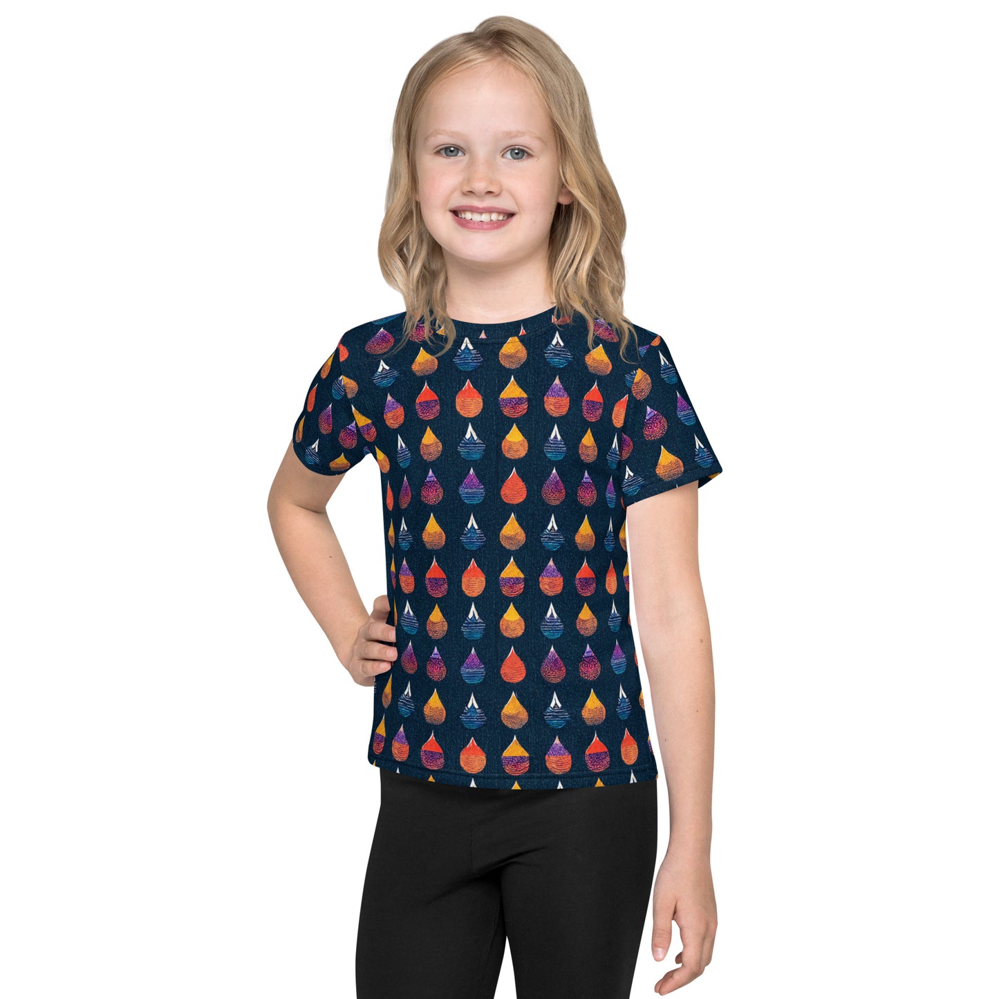 Prismatic Precipitation Girl’s crew neck t-shirt