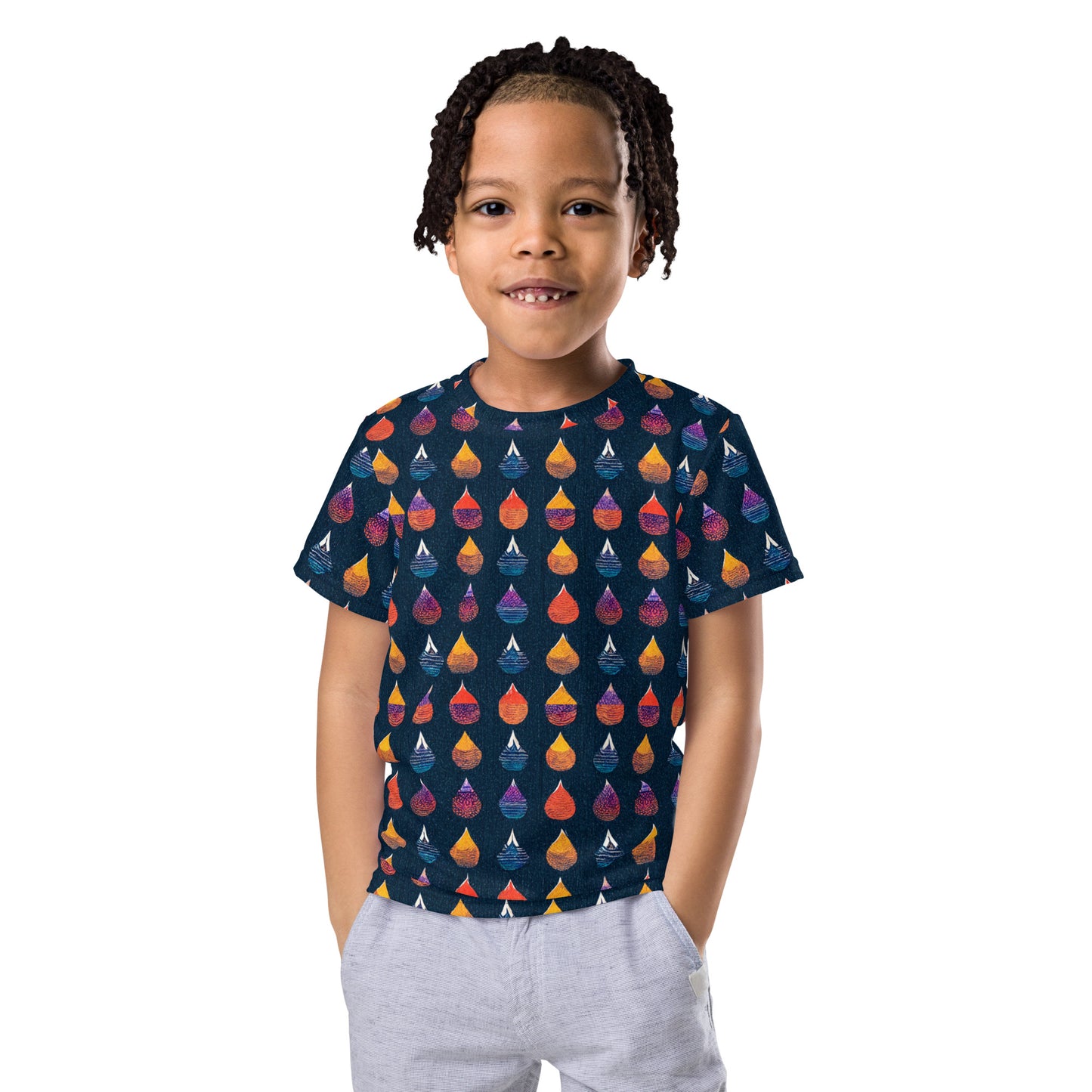 Prismatic Precipitation Boy’s crew neck t-shirt