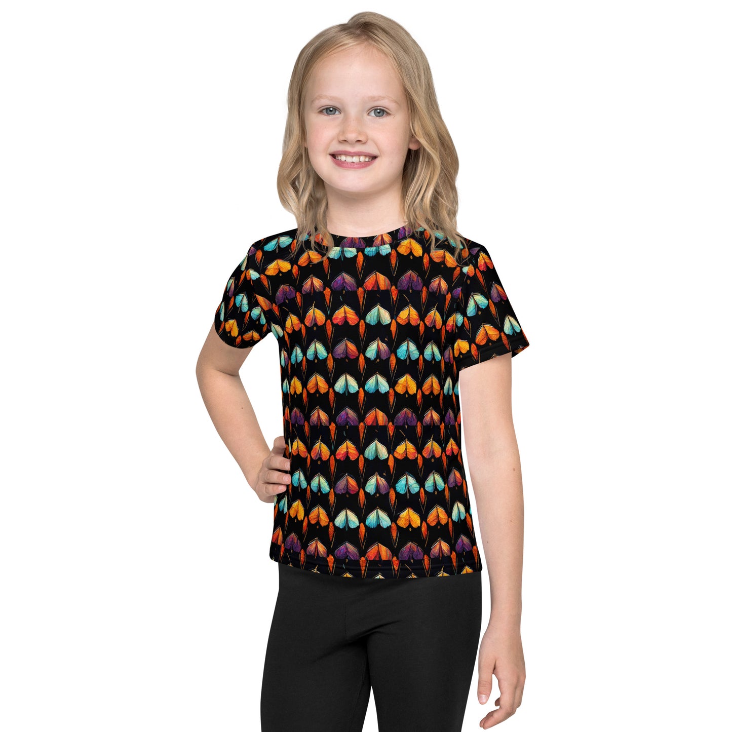 Quilted Wings Girl’s crew neck t-shirt