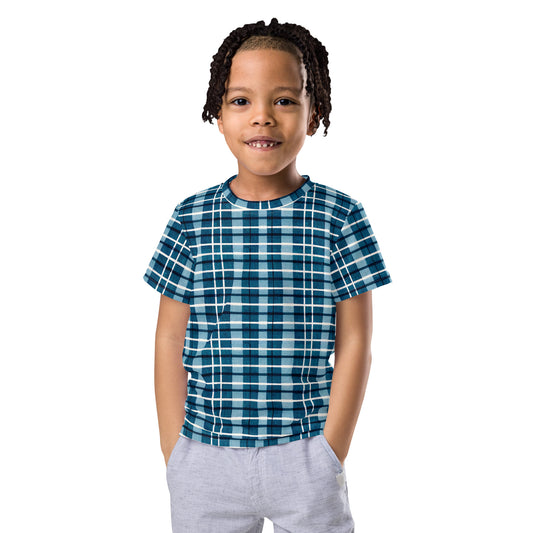 Scotsman’s Skyward Plaid Boy’s crew neck t-shirt