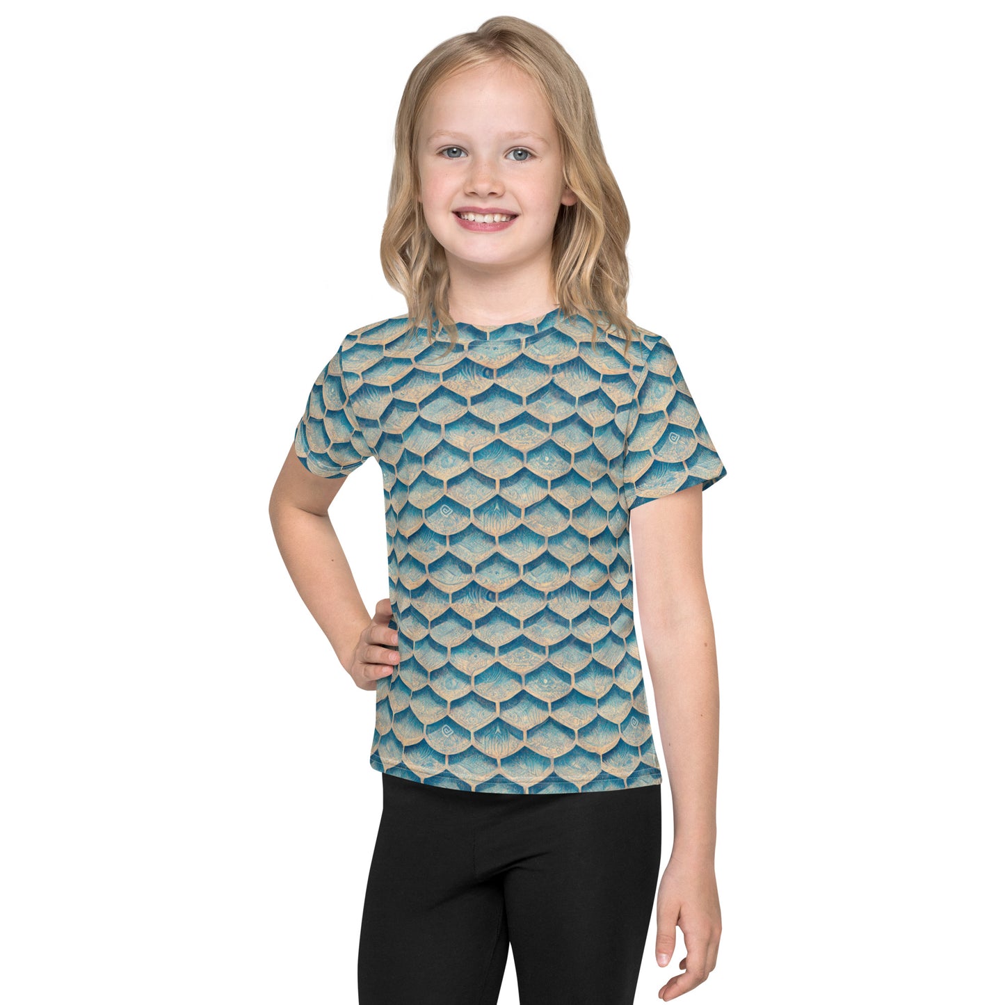 Seafoam Scales Girl’s crew neck t-shirt