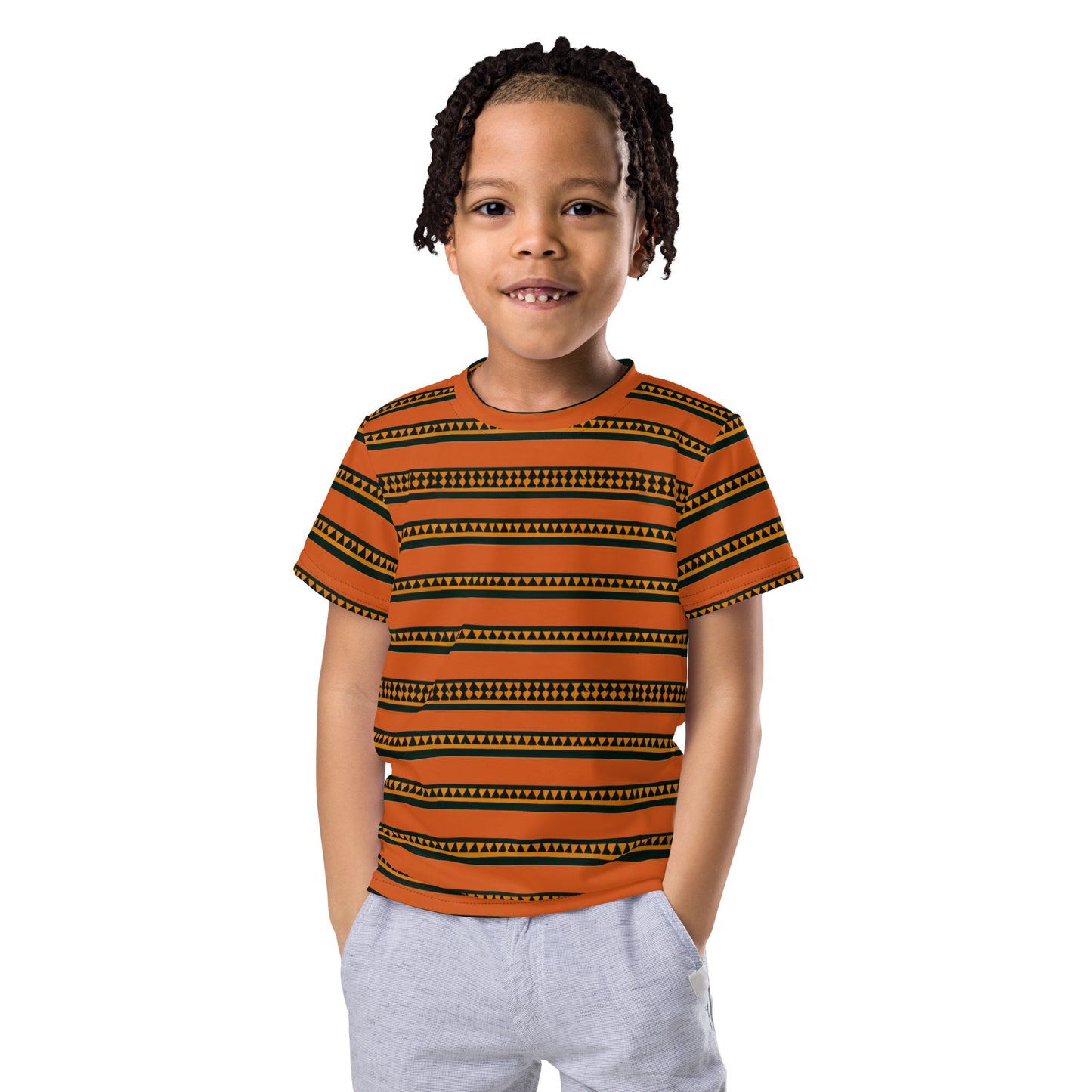 Timbuktu Tangerine Tapestry Boy’s crew neck t-shirt