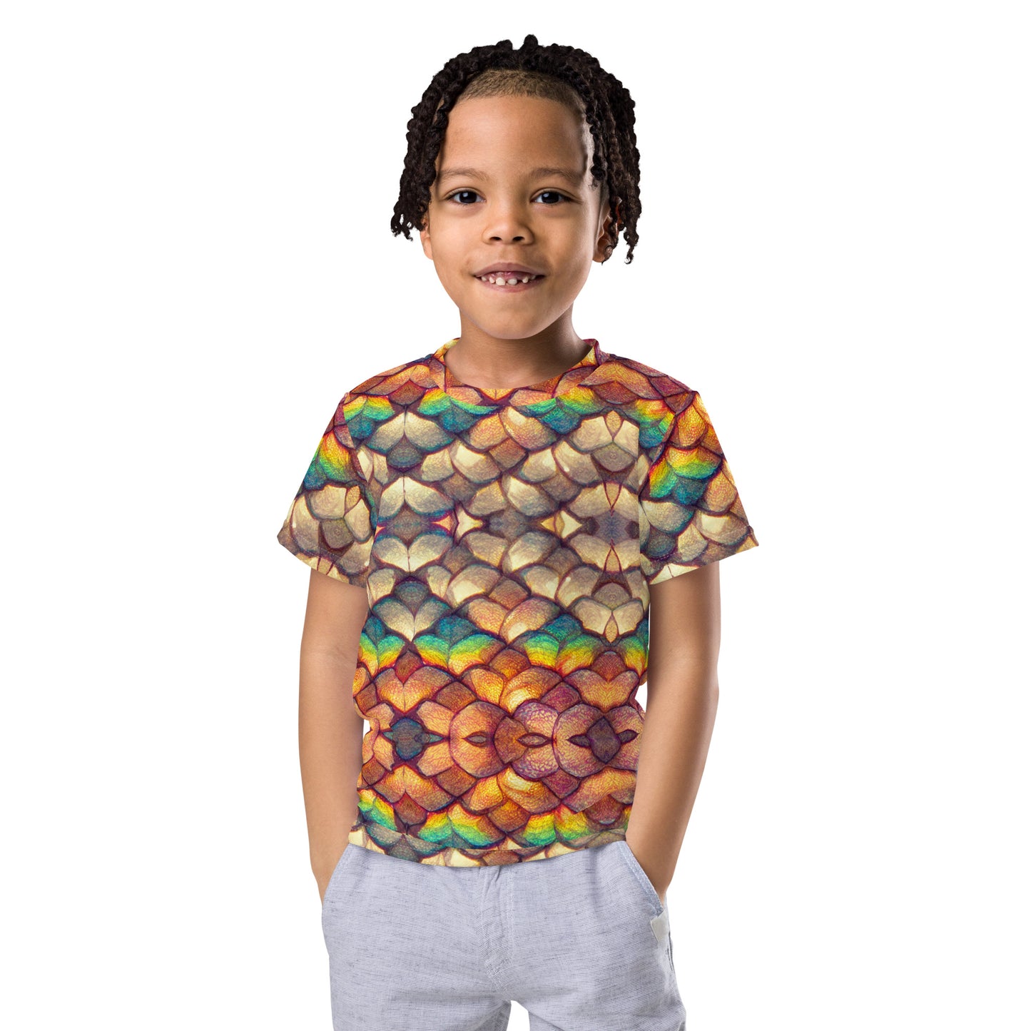 Cloeyra, the Radiant Aether Dragon Boy’s crew neck t-shirt