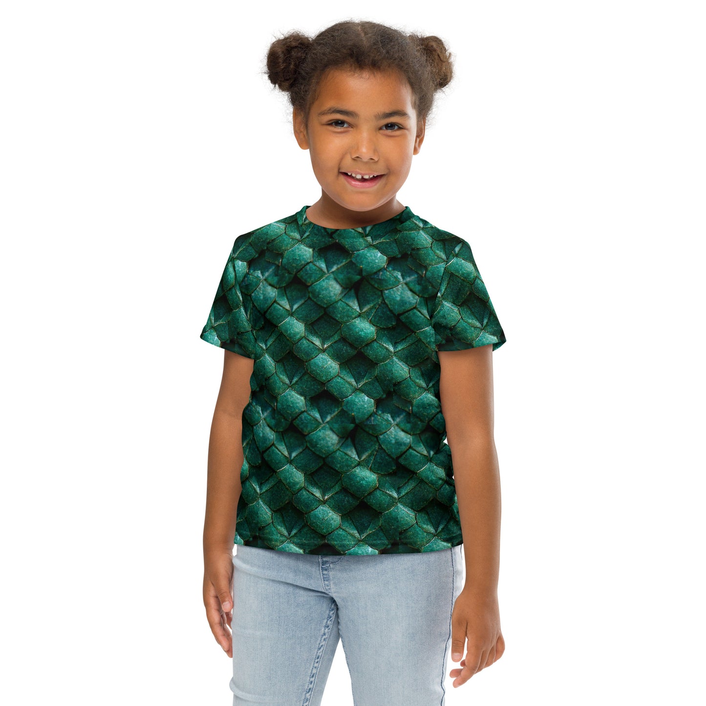 Emeralda the Great Forest Dragon Girl’s crew neck t-shirt