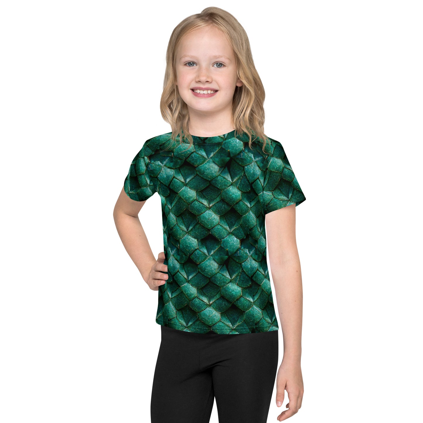 Emeralda the Great Forest Dragon Girl’s crew neck t-shirt