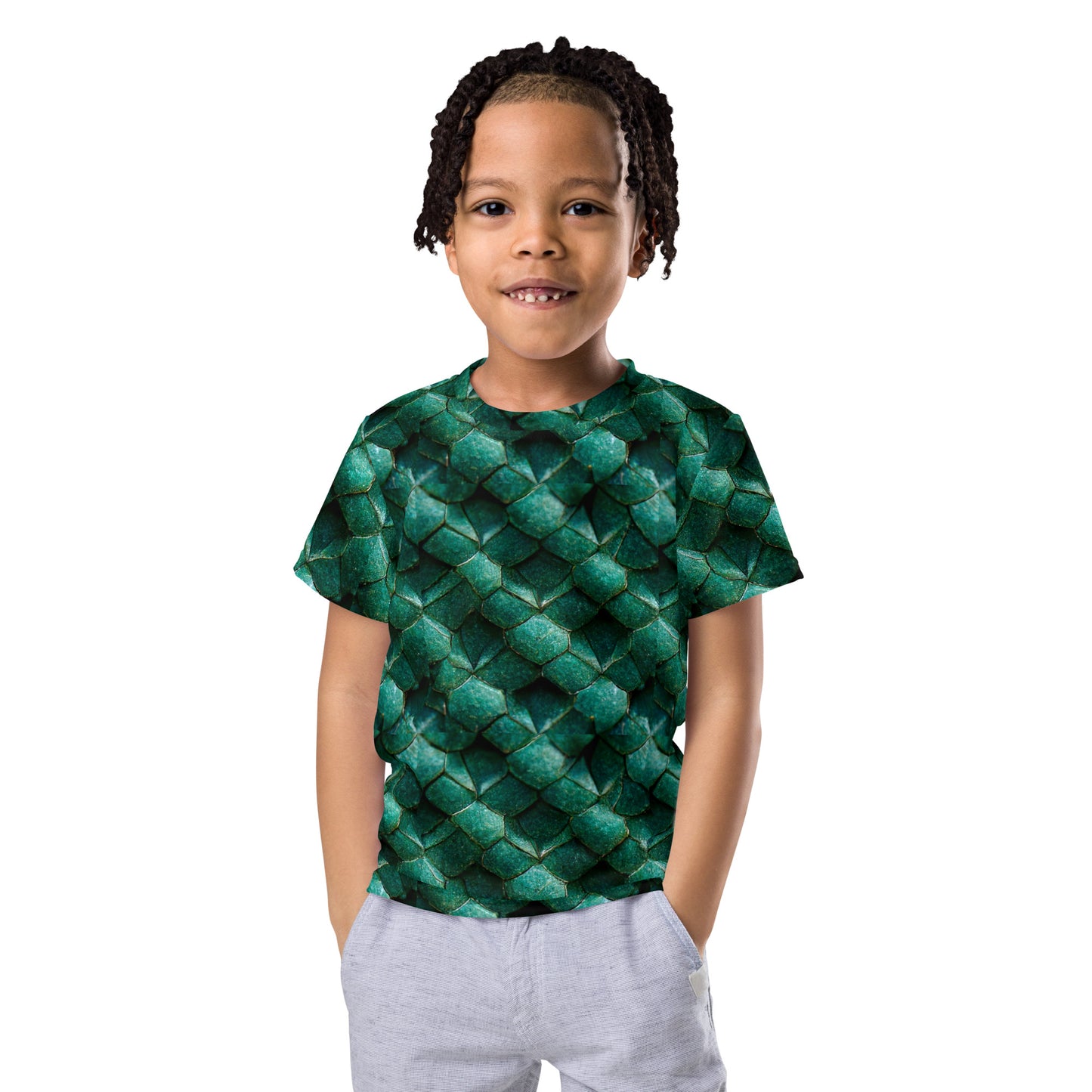 Emeralda the Great Forest Dragon Boy’s crew neck t-shirt