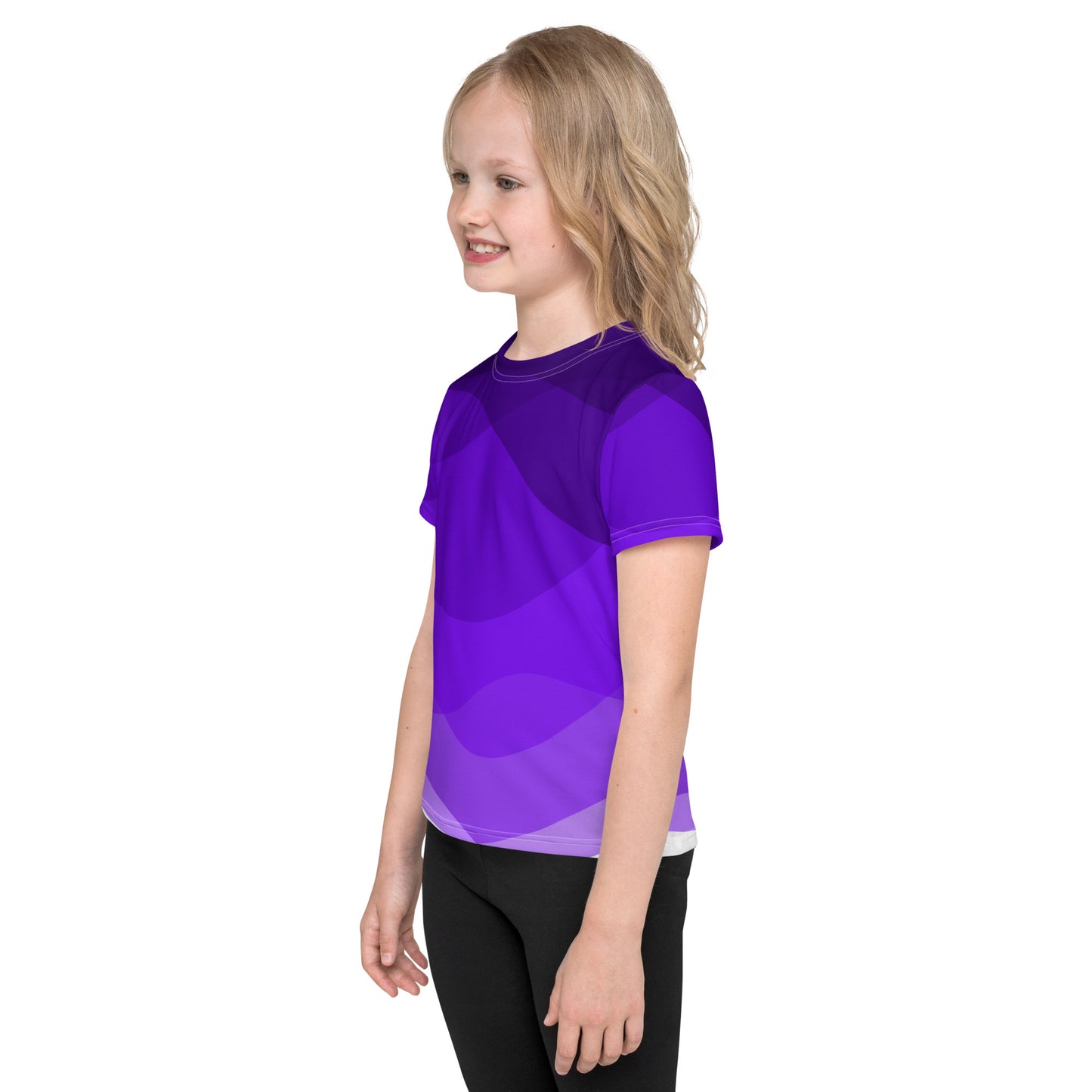 Violet Swirls Kids crew neck t-shirt