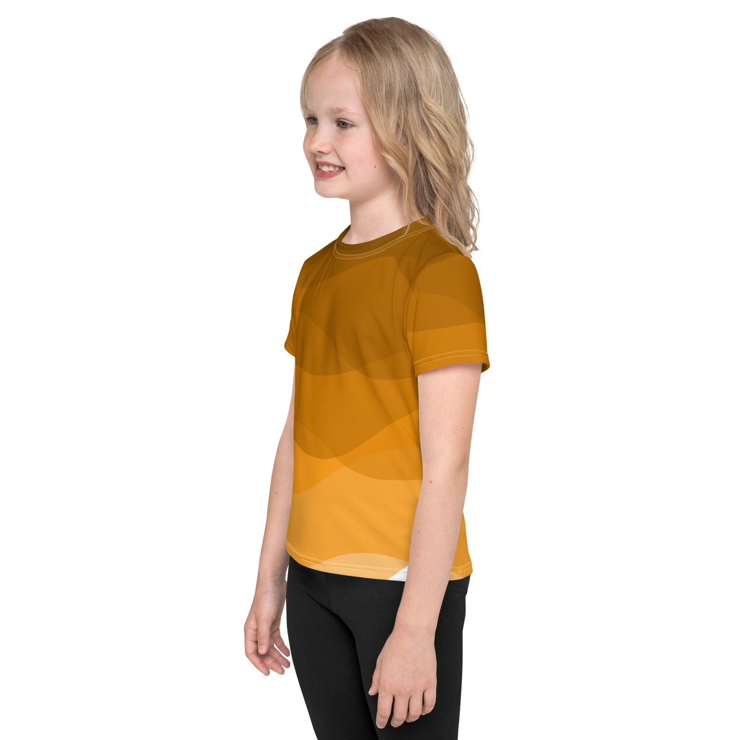 Tangerine Whirlpool Kids crew neck t-shirt