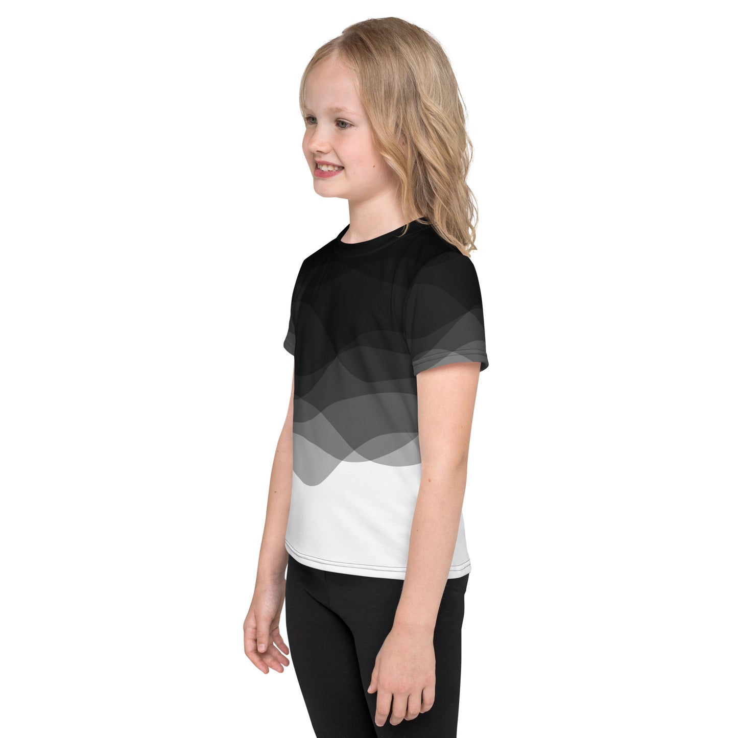 Graphite Waves Kids crew neck t-shirt