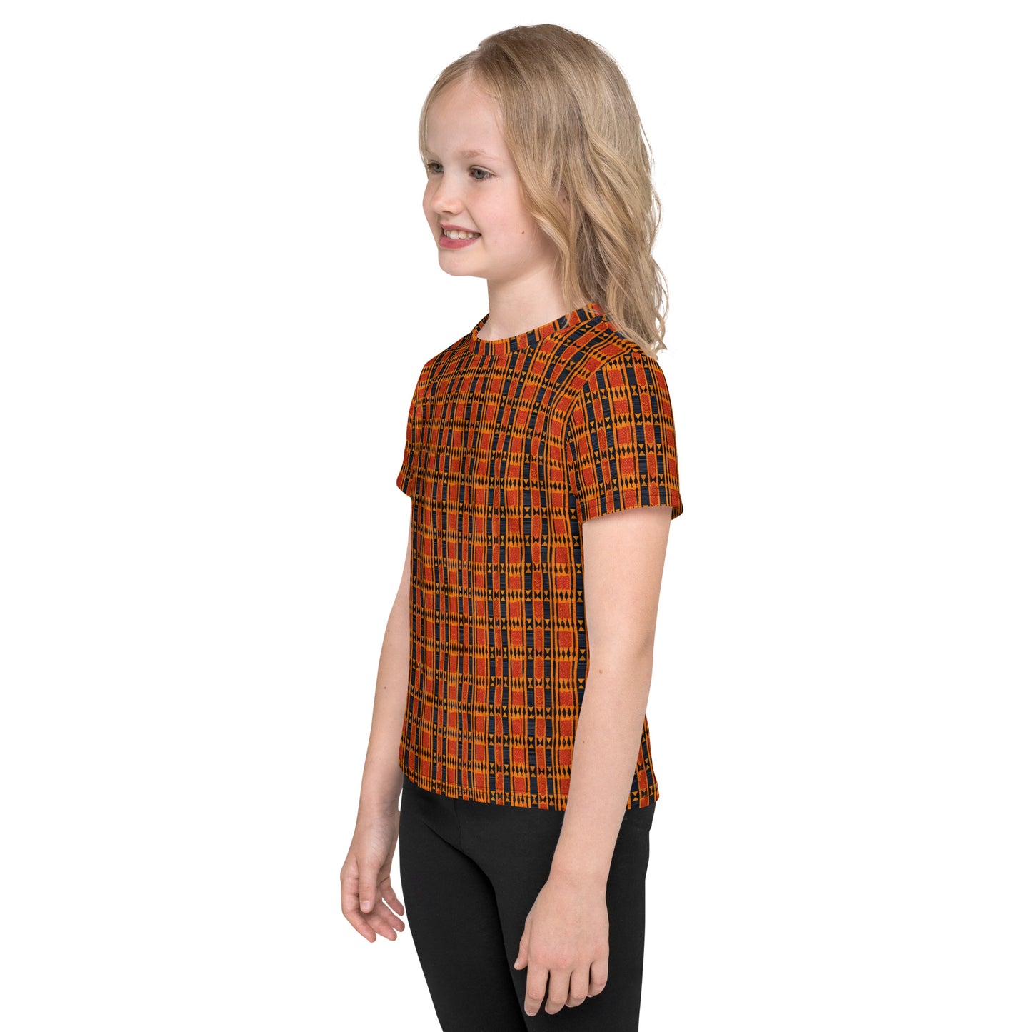 Maasai Stripe Mirage Girl’s crew neck t-shirt