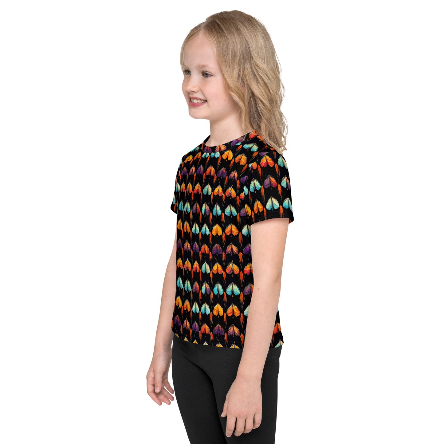 Quilted Wings Girl’s crew neck t-shirt