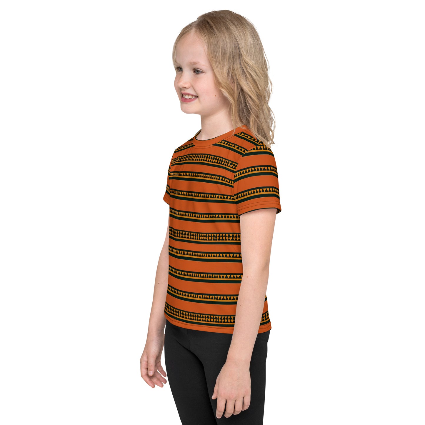 Timbuktu Tangerine Tapestry Girl’s crew neck t-shirt