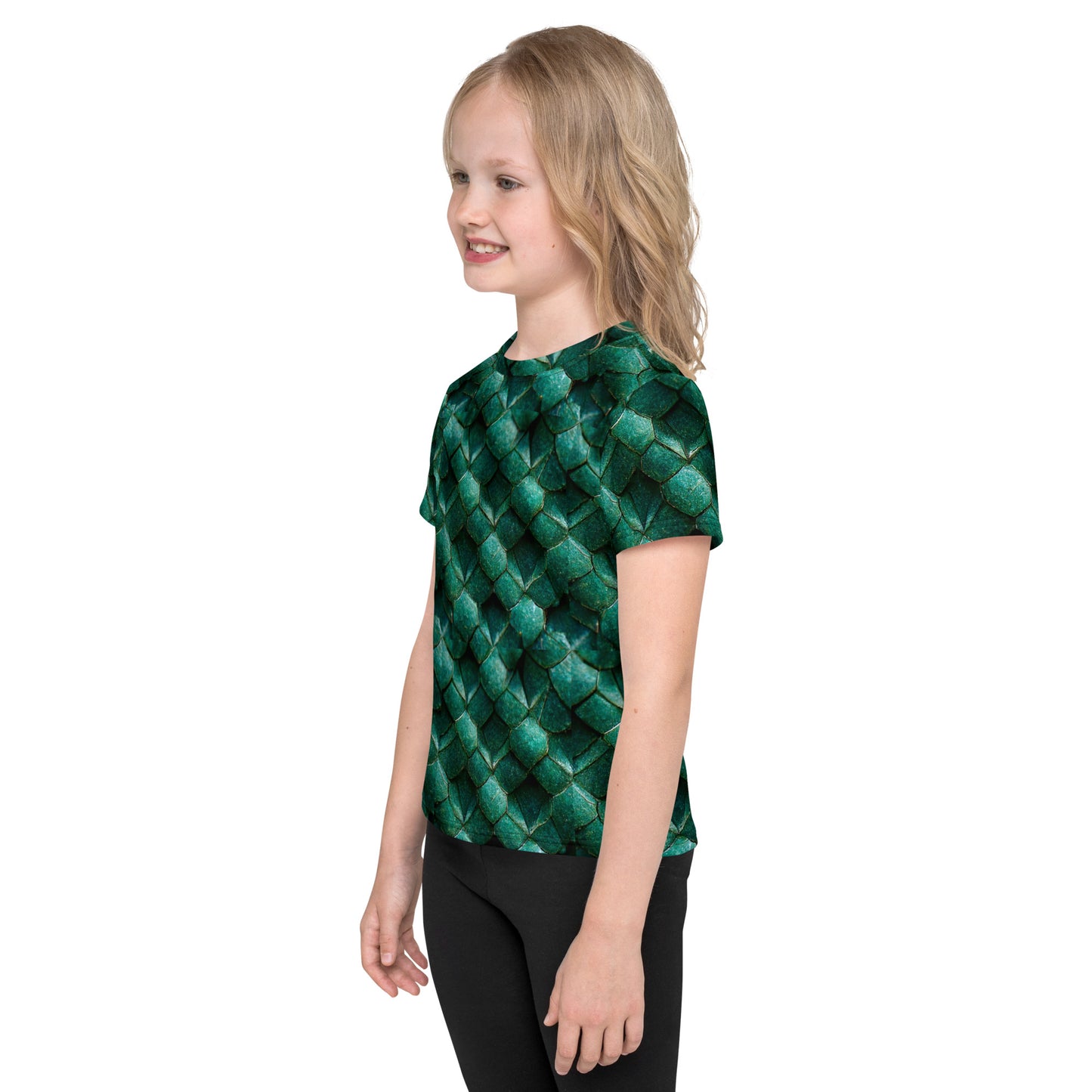 Emeralda the Great Forest Dragon Girl’s crew neck t-shirt