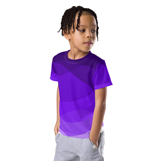 Violet Swirls Kids crew neck t-shirt