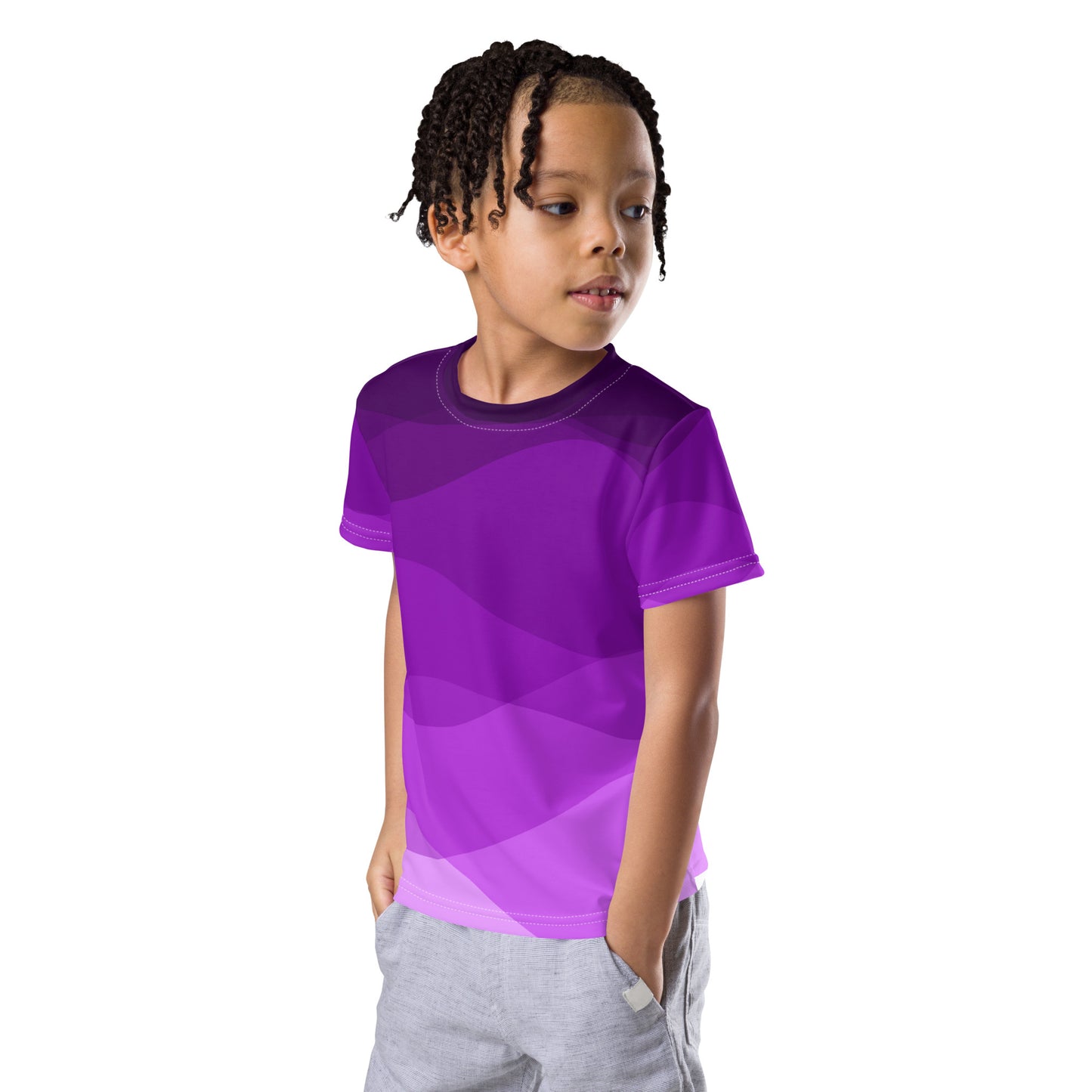 Plum Waves Kids crew neck t-shirt