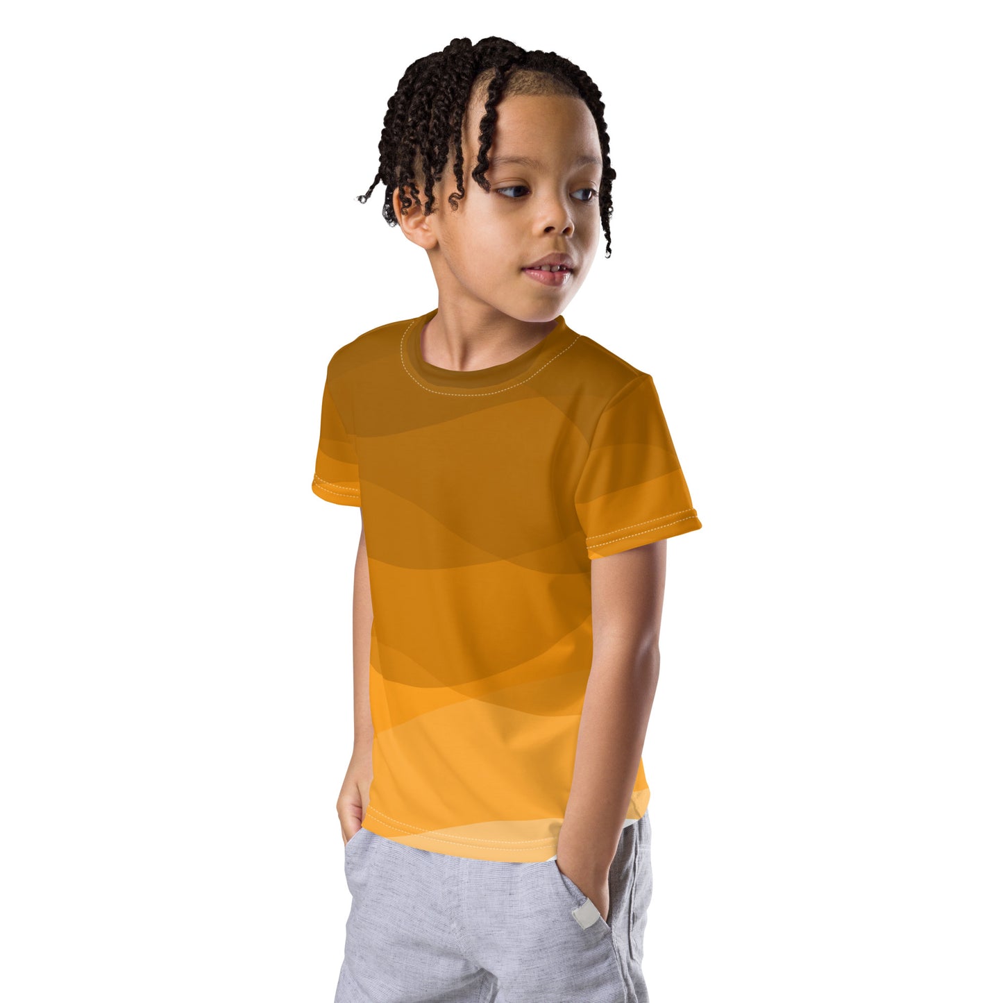 Tangerine Whirlpool Kids crew neck t-shirt